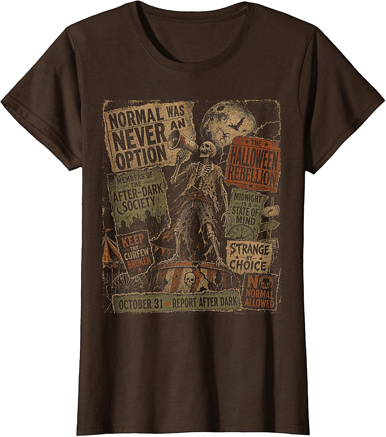 Normal Was Never an Option Vintage Halloween T-Shirt
