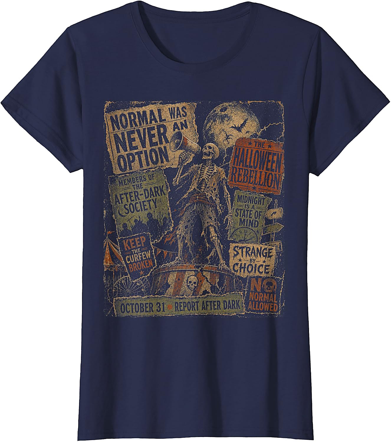 Normal Was Never an Option Vintage Halloween T-Shirt