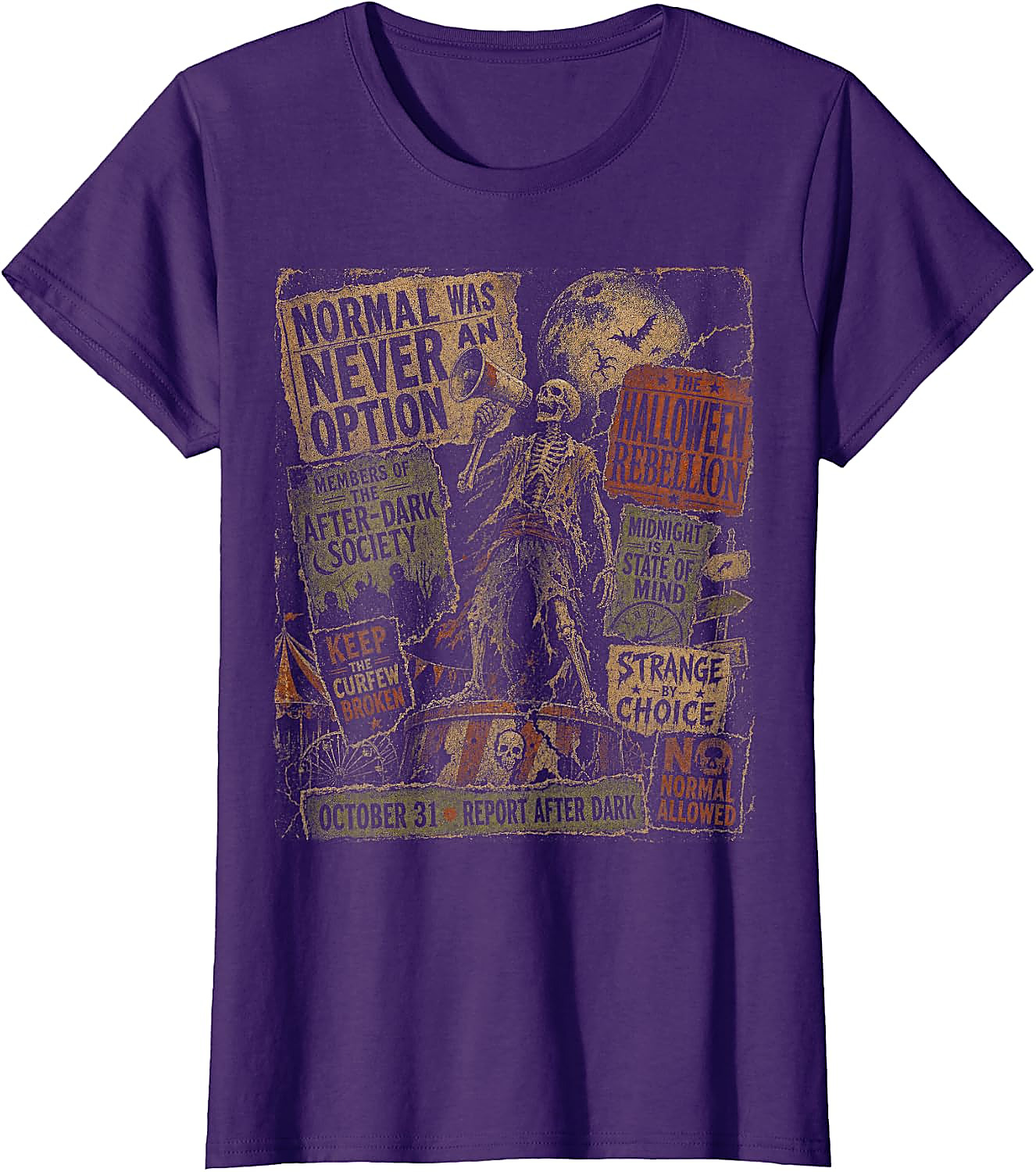 Normal Was Never an Option Vintage Halloween T-Shirt