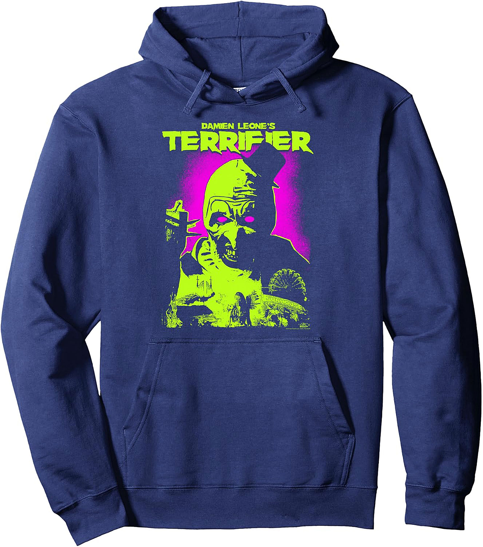 Terrifier Art the Clown Neon Horror Pullover Hoodie