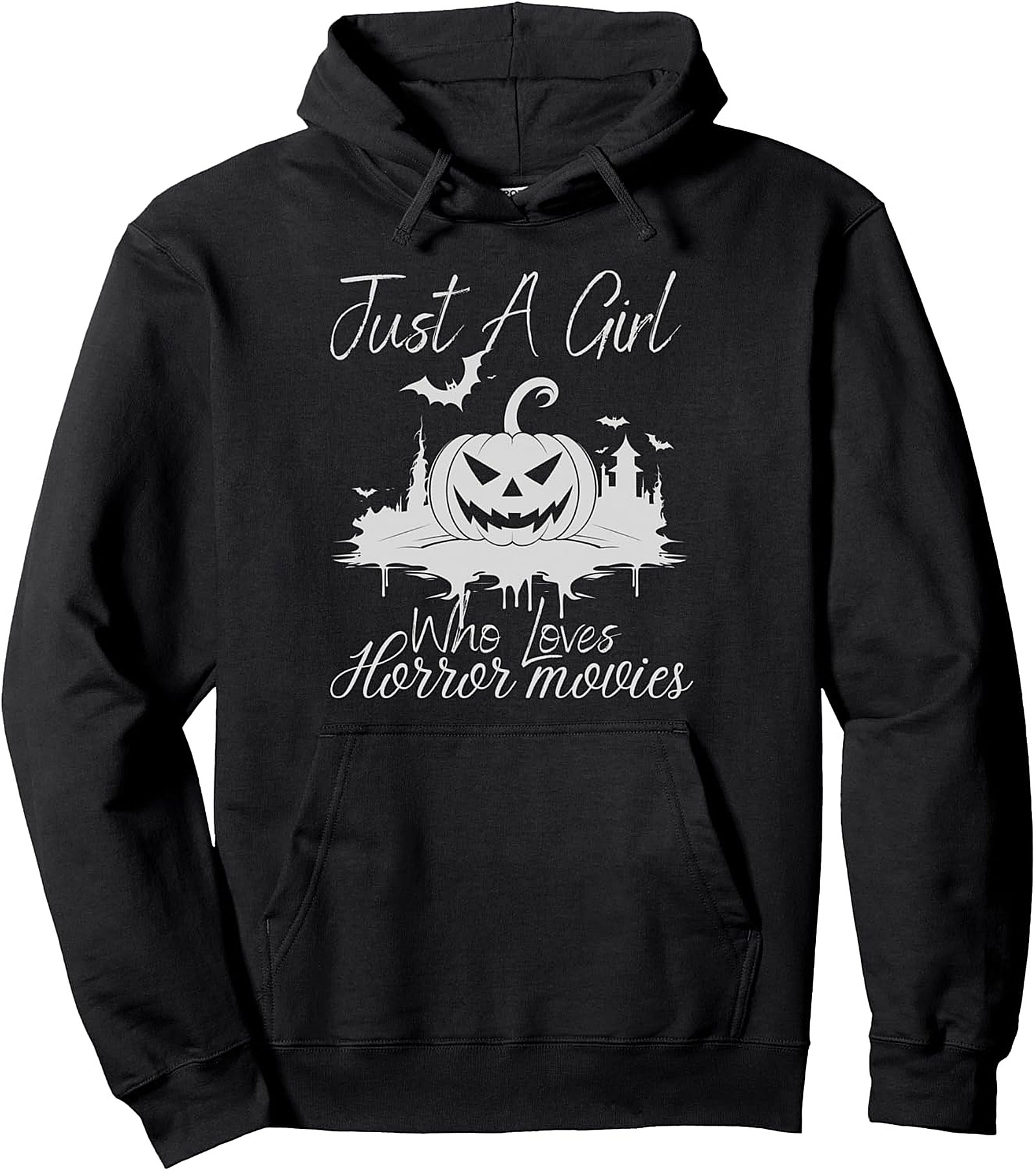 Horror Movies Pullover Hoodie | Just A Girl Who Loves Scary Flicks
