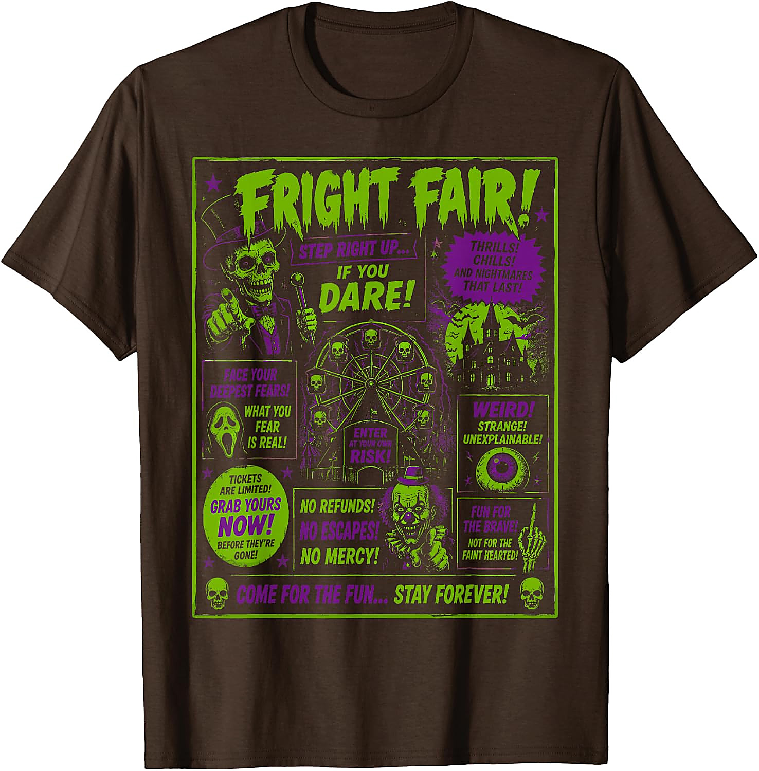 Fright Fair Vintage Halloween T-Shirt | Spooky Horror Tee