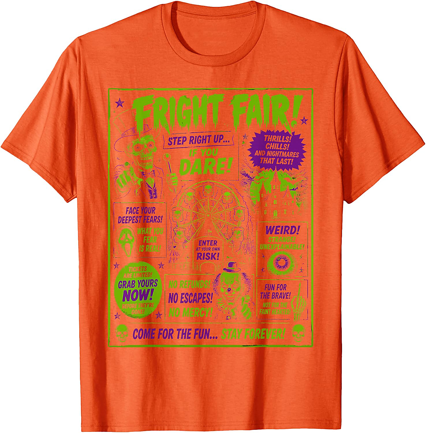Fright Fair Vintage Halloween T-Shirt | Spooky Horror Tee