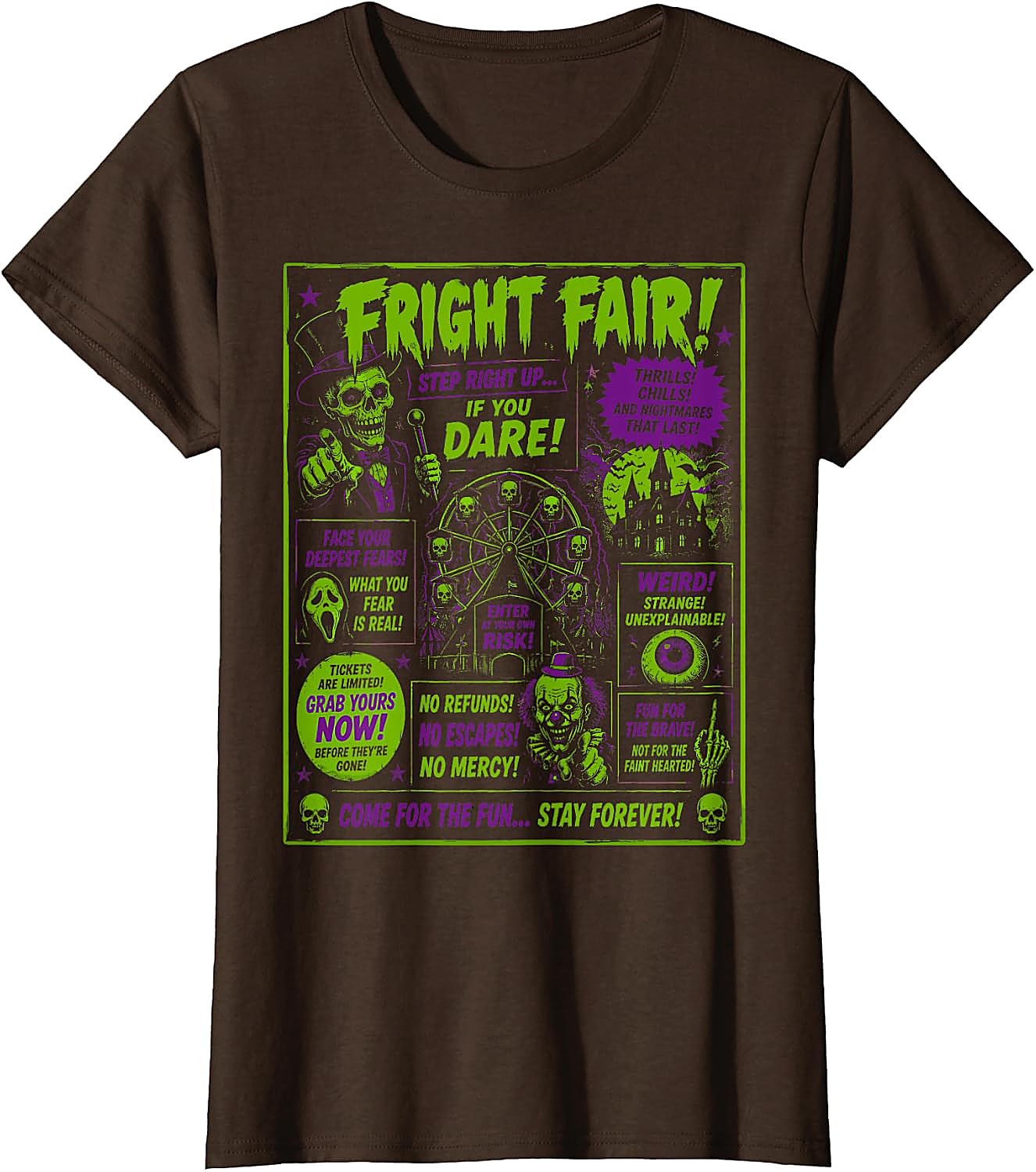 Fright Fair Vintage Halloween T-Shirt | Spooky Horror Tee