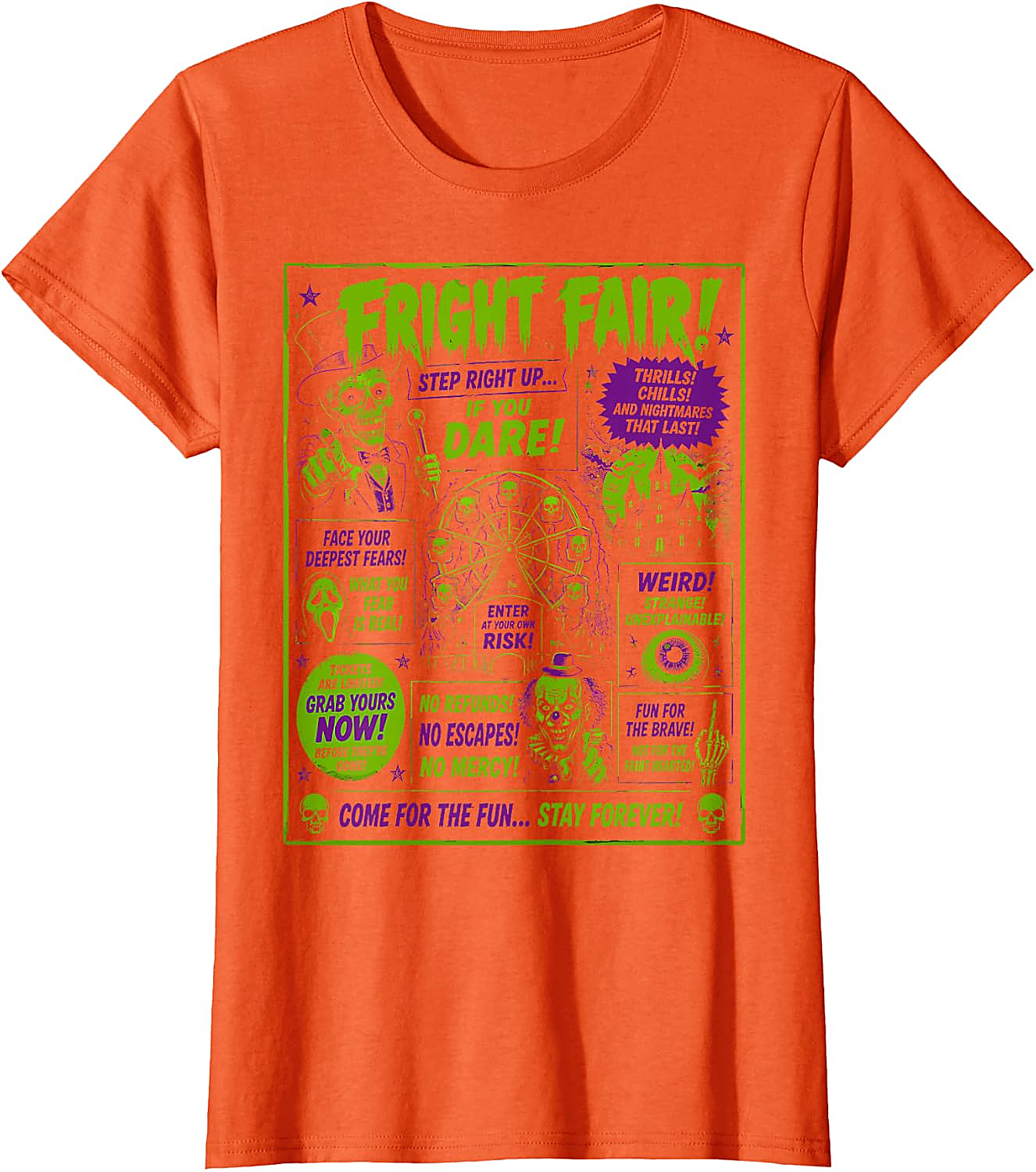 Fright Fair Vintage Halloween T-Shirt | Spooky Horror Tee