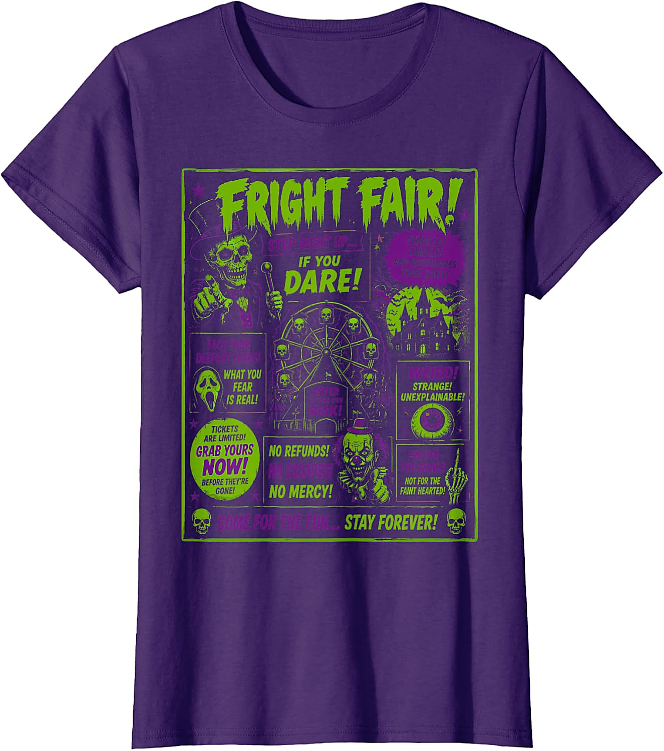 Fright Fair Vintage Halloween T-Shirt | Spooky Horror Tee
