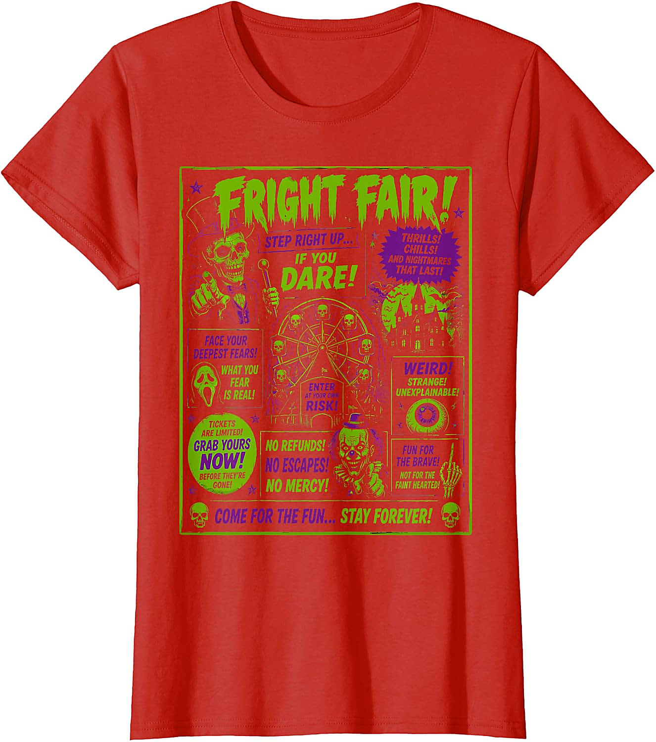 Fright Fair Vintage Halloween T-Shirt | Spooky Horror Tee