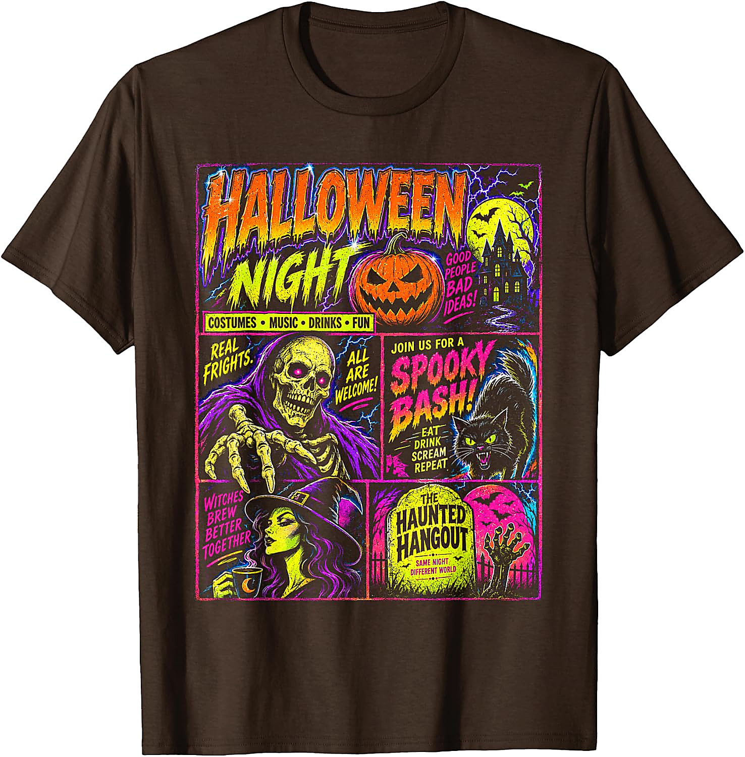 Vintage Halloween Horror Poster T-Shirt | Spooky Graphic Tee