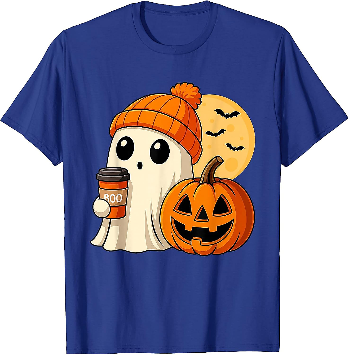 Cute Ghost Coffee Halloween T-Shirt | Spooky Season Tee
