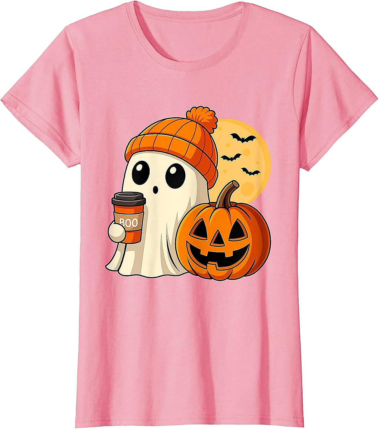 Cute Ghost Coffee Halloween T-Shirt | Spooky Season Tee
