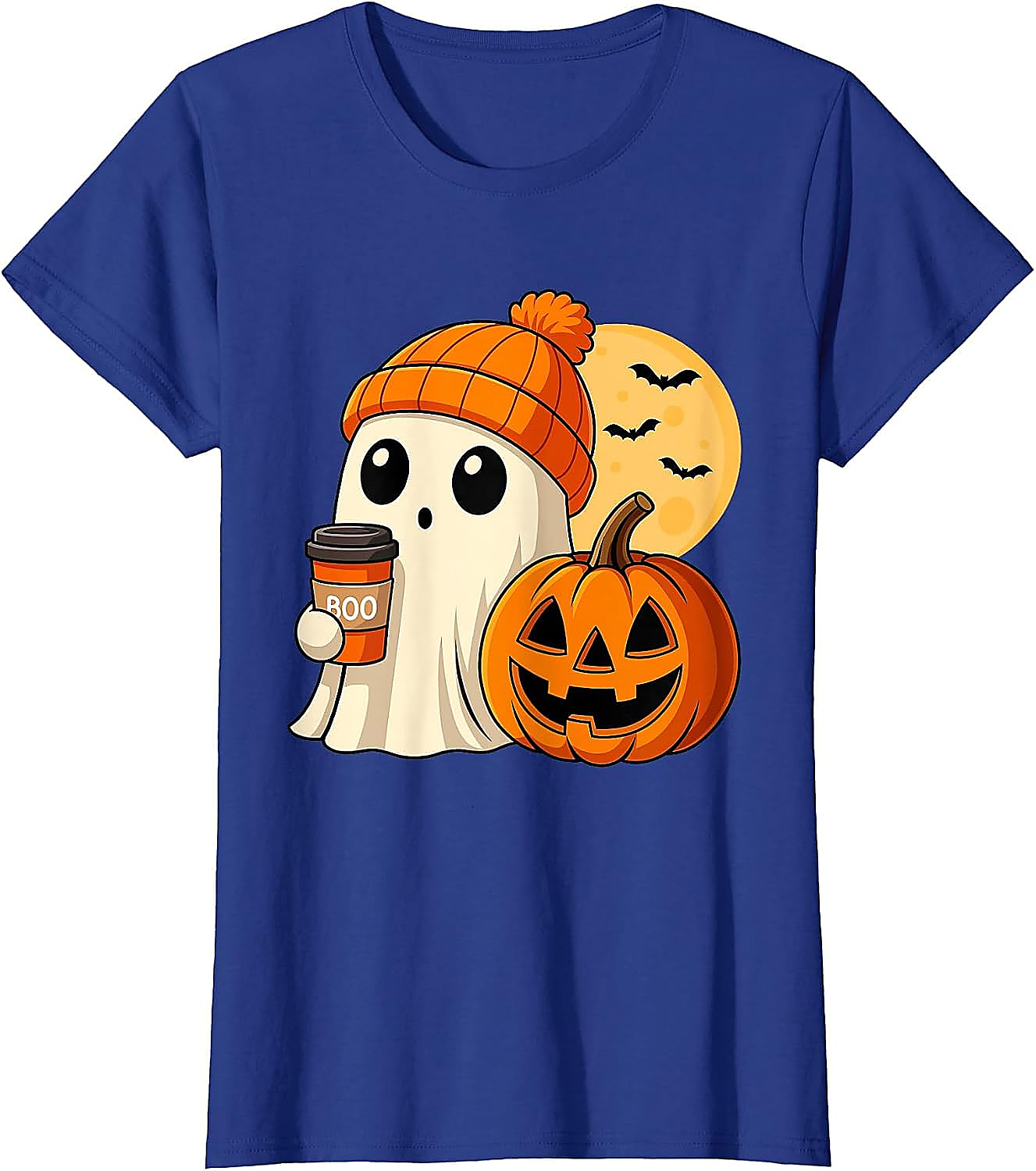 Cute Ghost Coffee Halloween T-Shirt | Spooky Season Tee