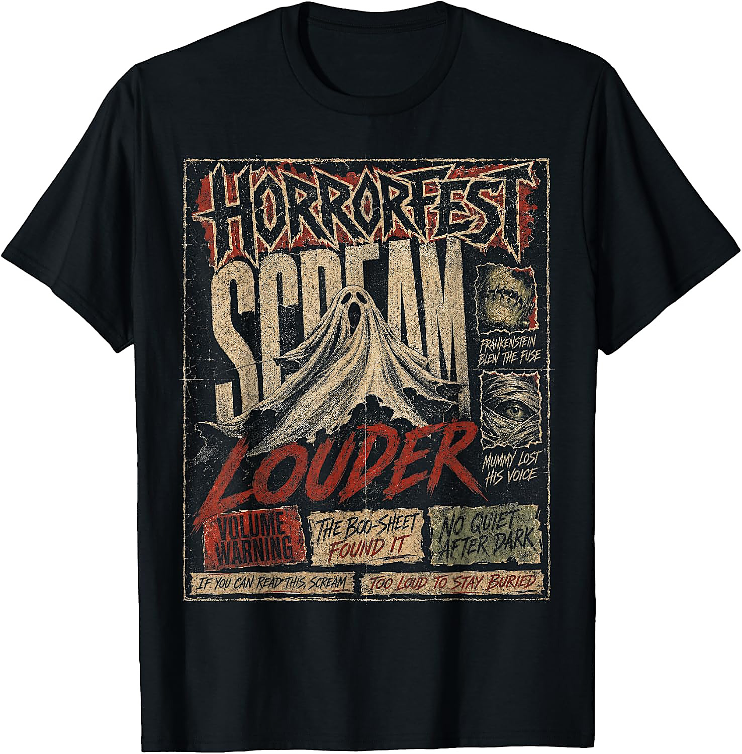 Vintage Horrorfest Halloween T-Shirt | Retro Monster Tee