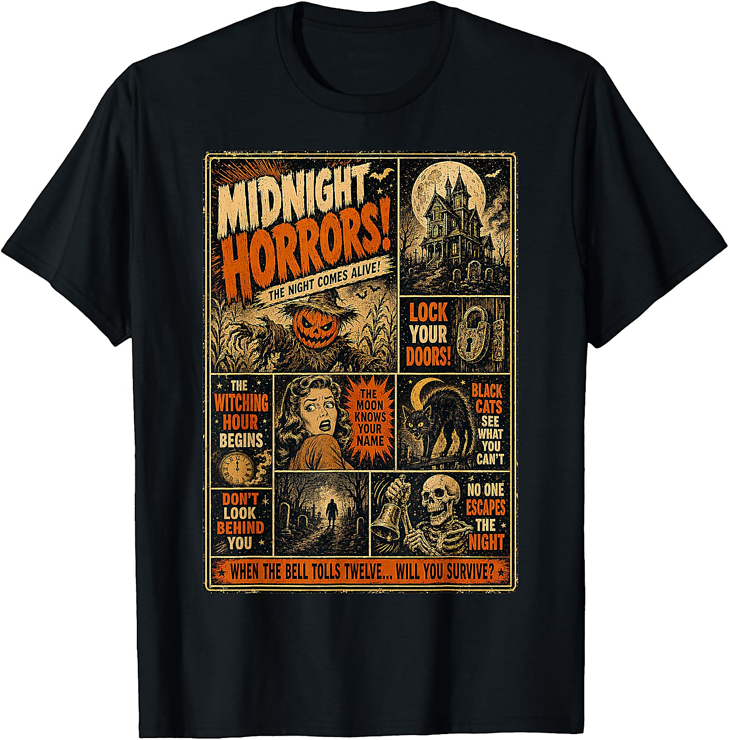 Vintage Horror Halloween T-Shirt | Spooky Poster Tee