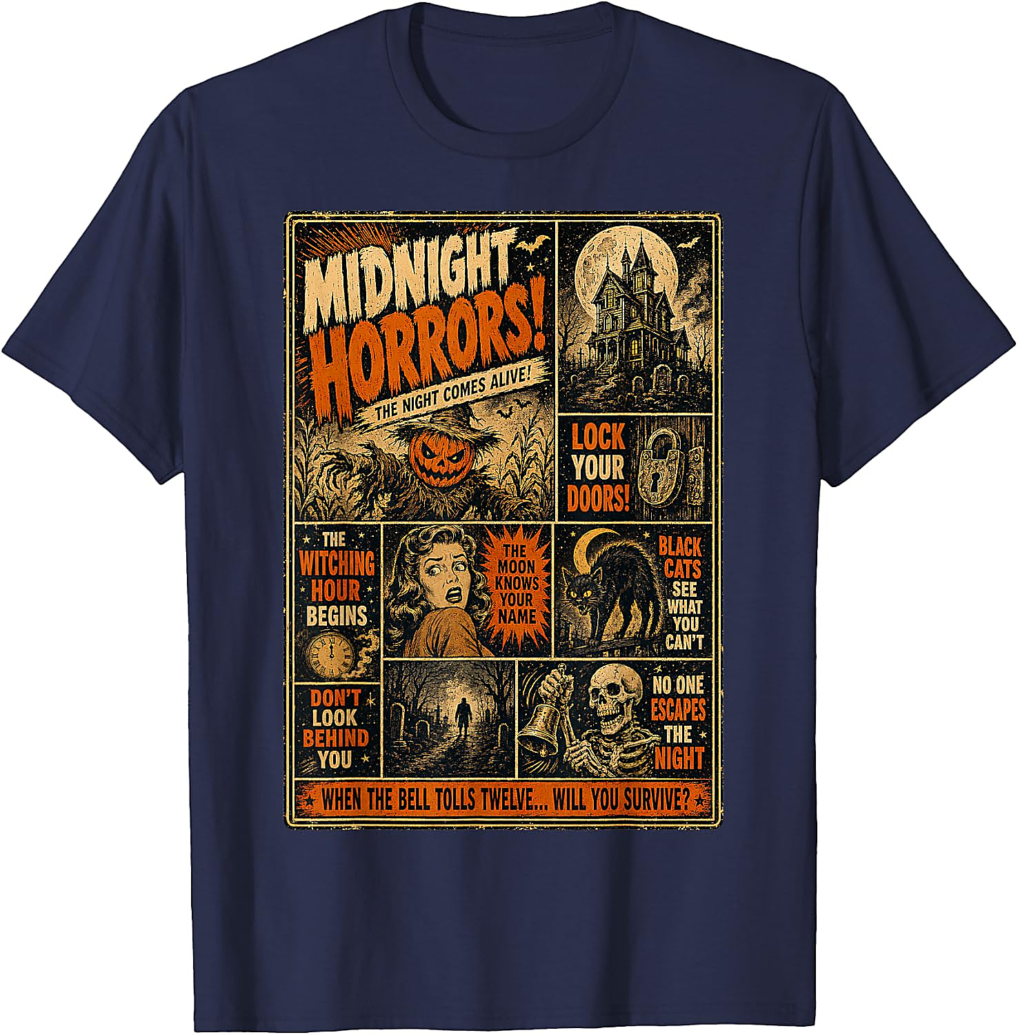 Vintage Horror Halloween T-Shirt | Spooky Poster Tee