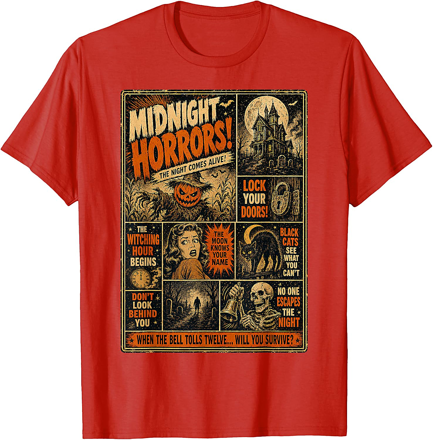 Vintage Horror Halloween T-Shirt | Spooky Poster Tee
