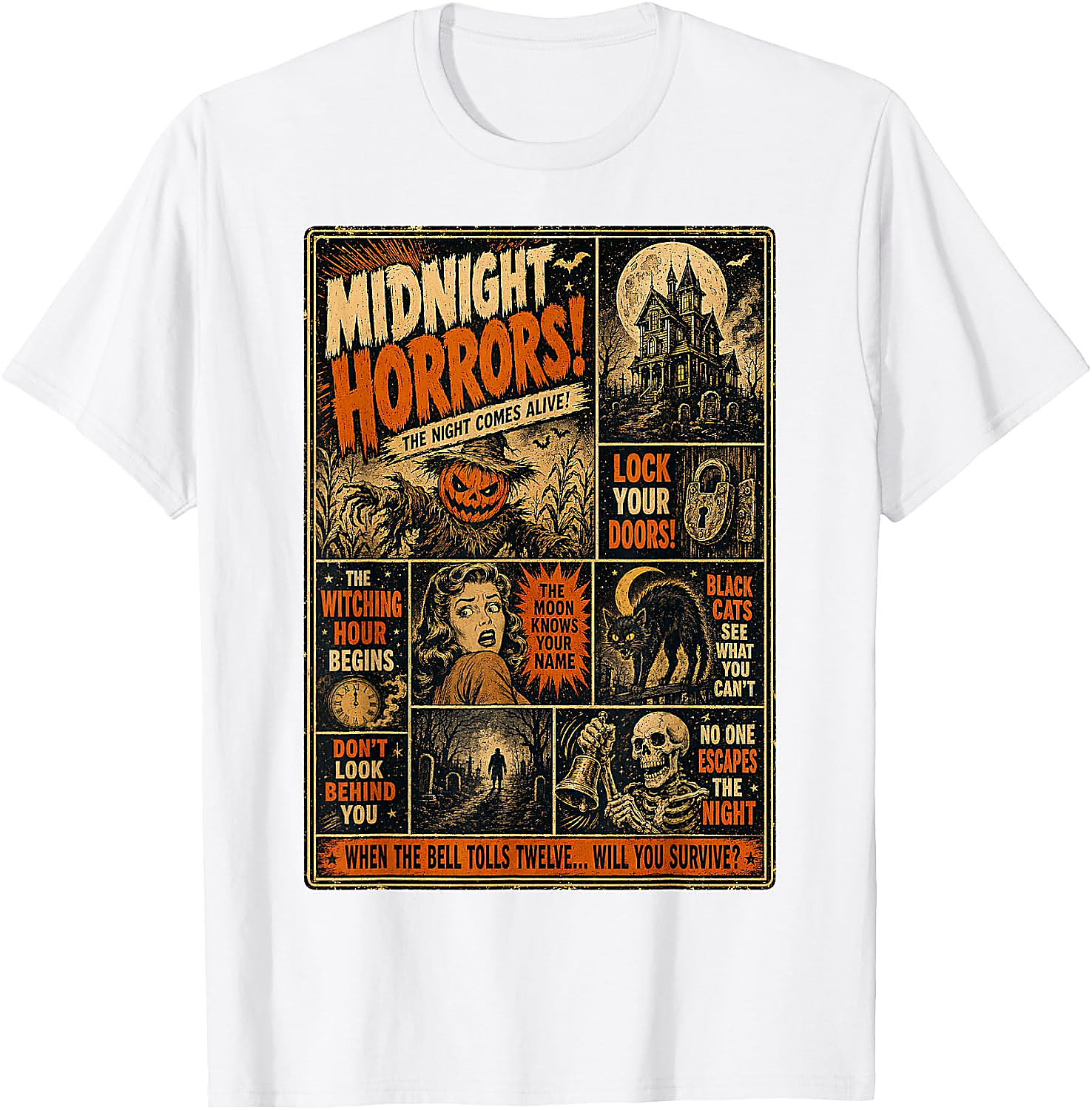 Vintage Horror Halloween T-Shirt | Spooky Poster Tee