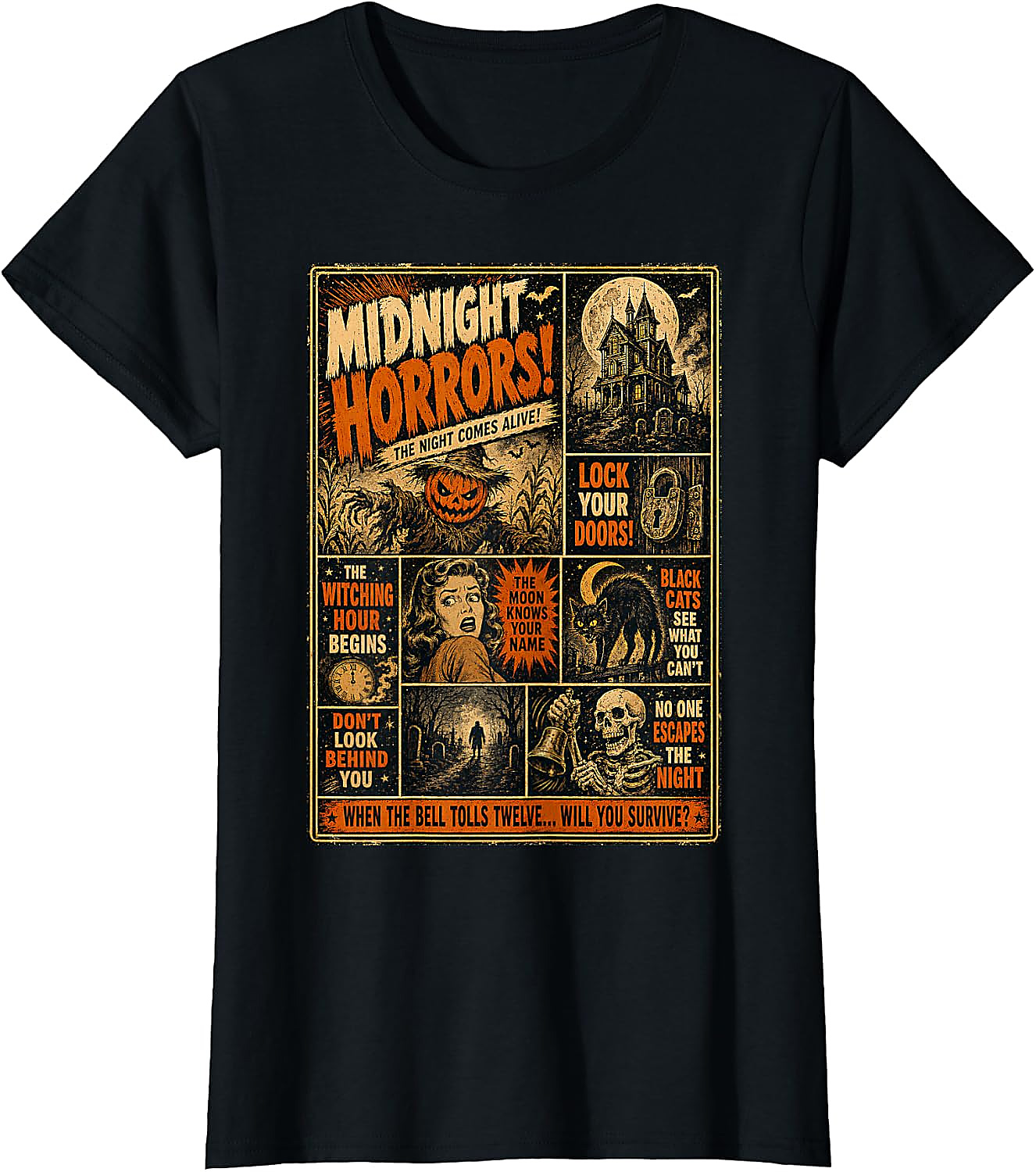 Vintage Horror Halloween T-Shirt | Spooky Poster Tee