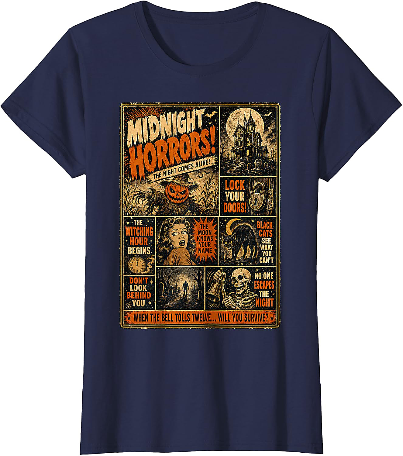 Vintage Horror Halloween T-Shirt | Spooky Poster Tee