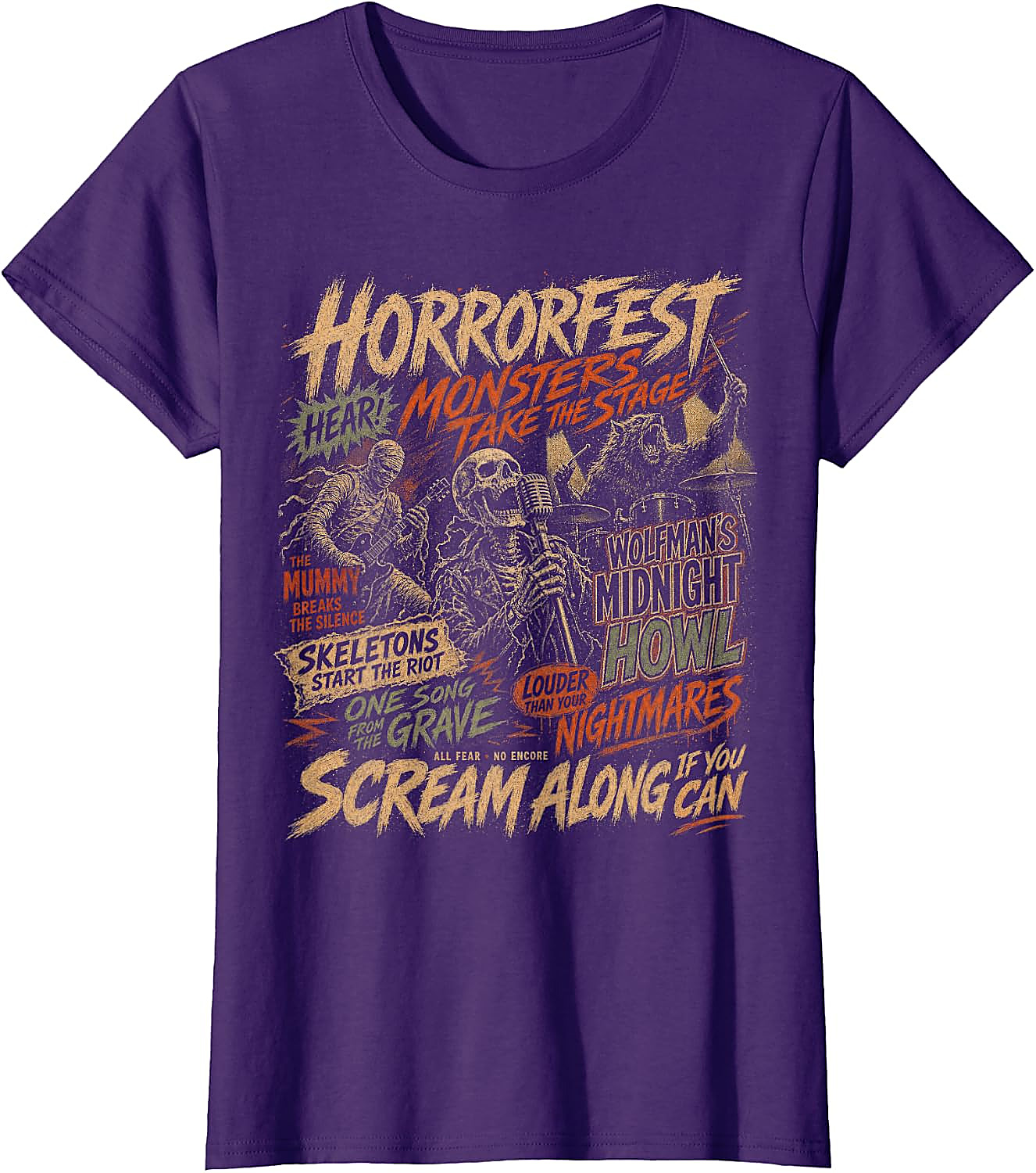 Vintage Horror Movie Monsters T-Shirt | Halloween Tee