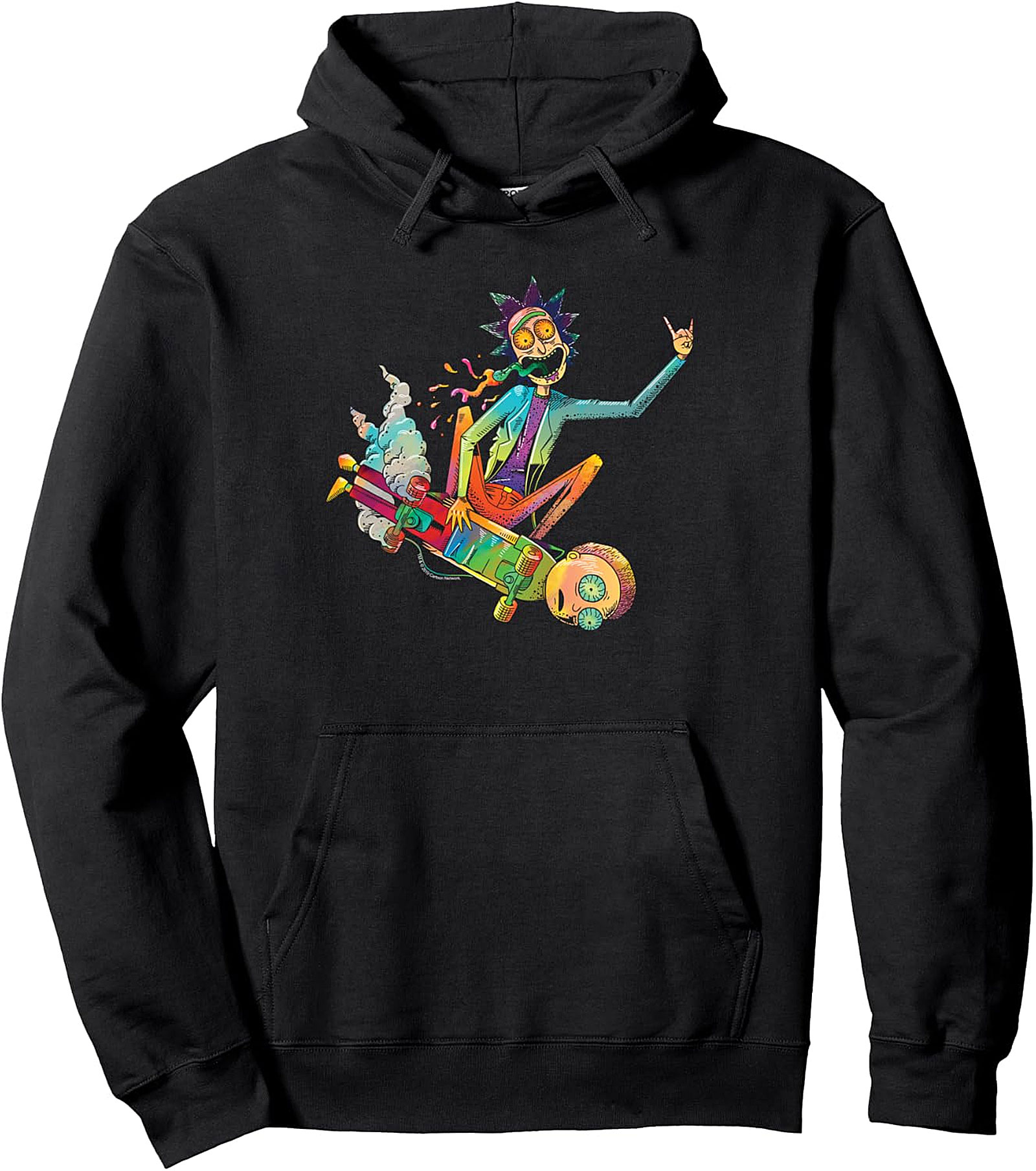 Rick and Morty Psychedelic Rick Hoodie | Pullover | Small