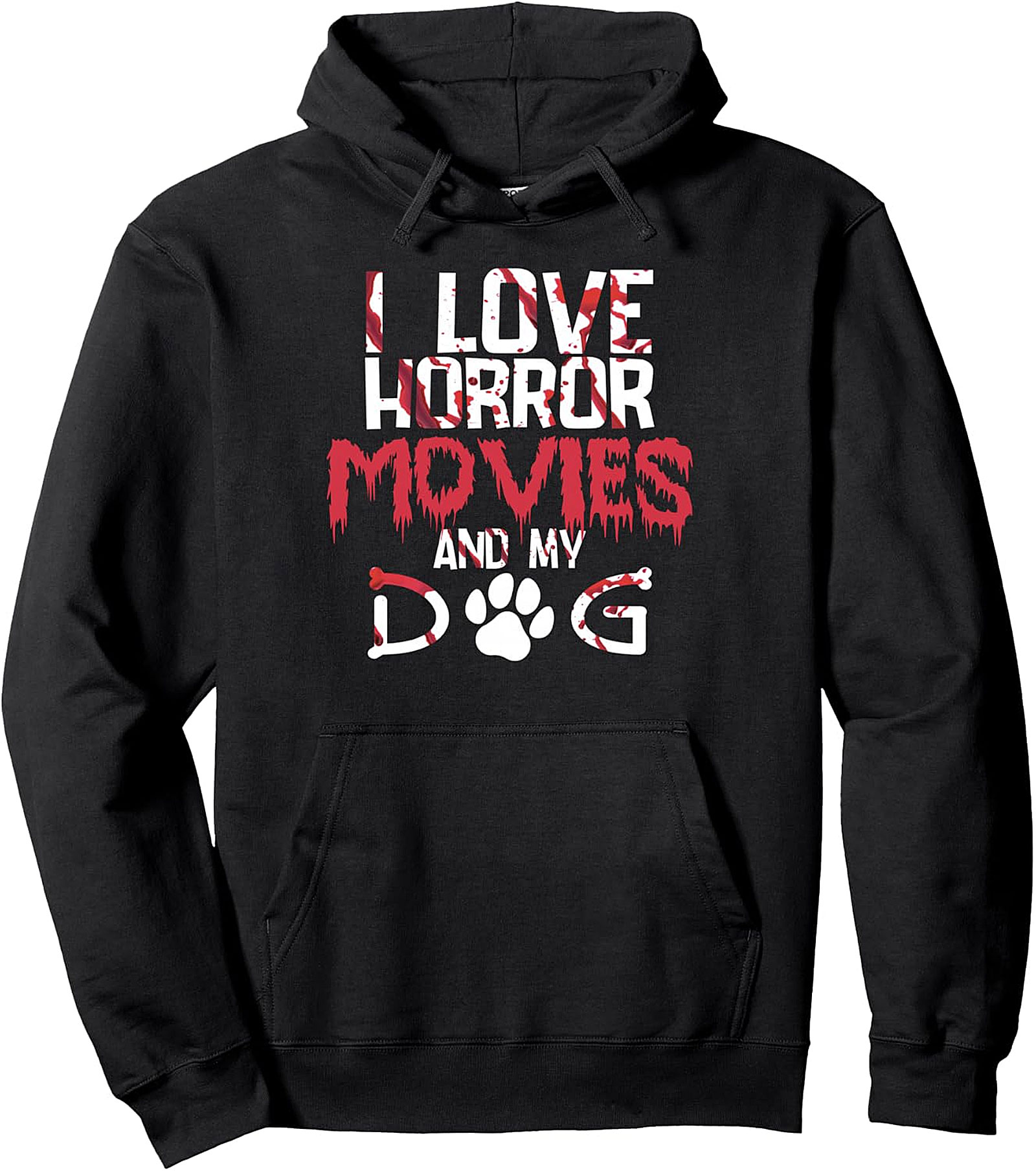 Horror Movies & Dog Lovers Pullover Hoodie - Spooky Fun