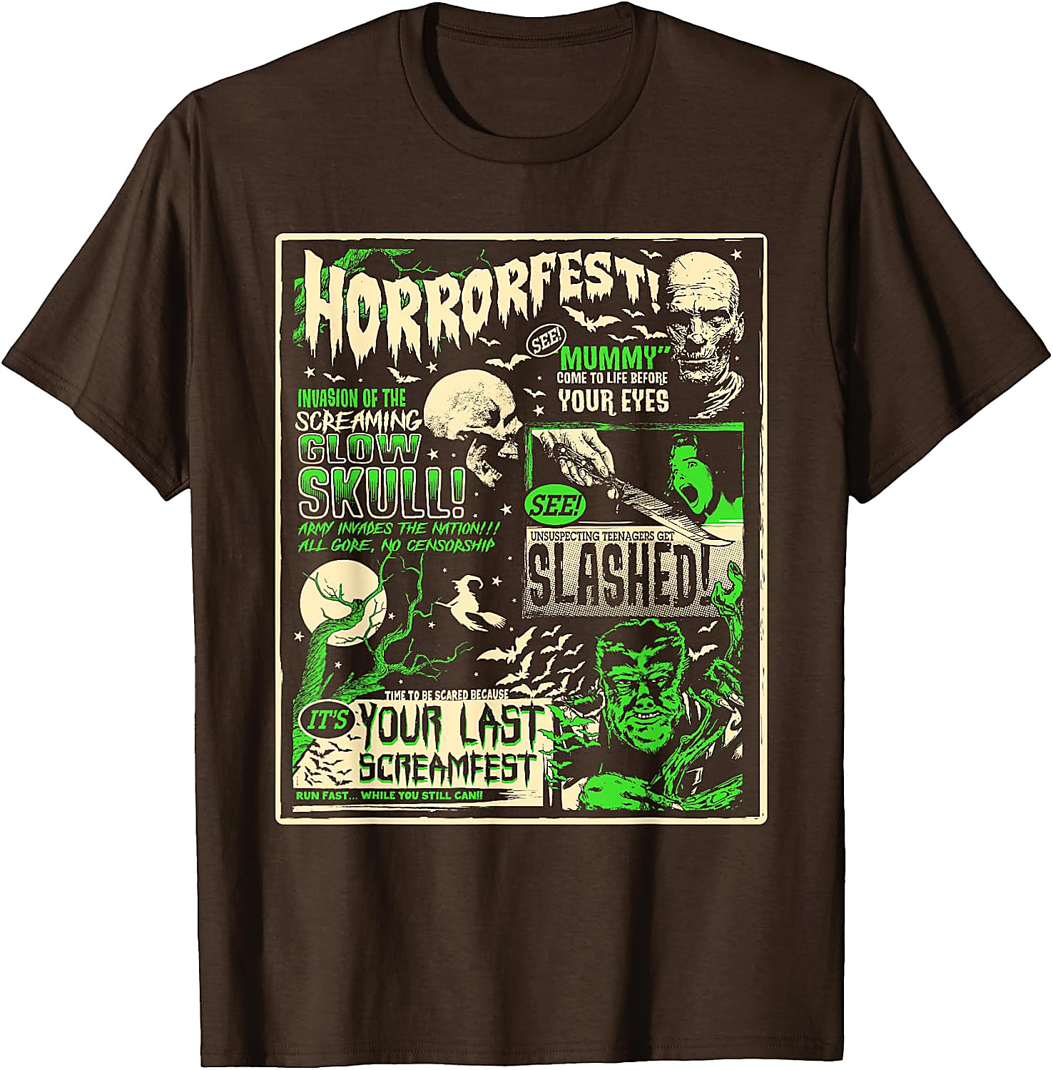 Vintage Horrorfest Halloween T-Shirt | Retro Movie Poster Tee