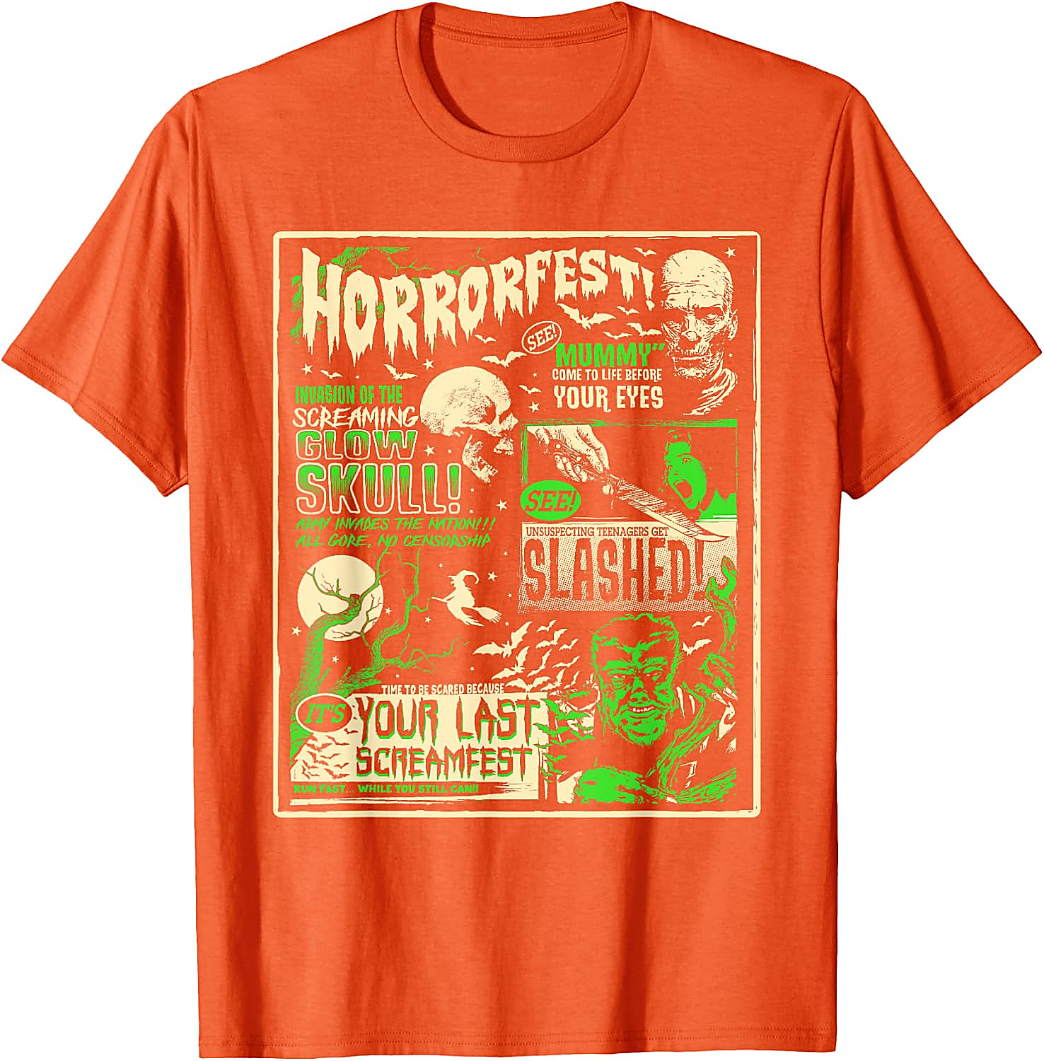 Vintage Horrorfest Halloween T-Shirt | Retro Movie Poster Tee