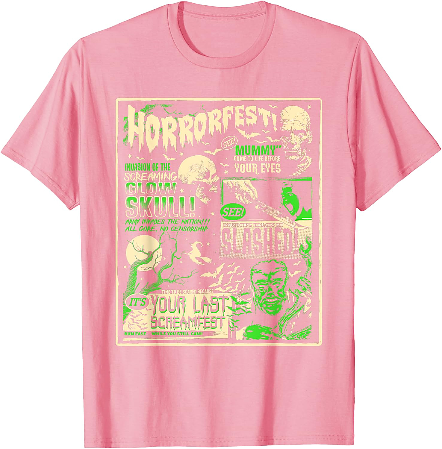 Vintage Horrorfest Halloween T-Shirt | Retro Movie Poster Tee