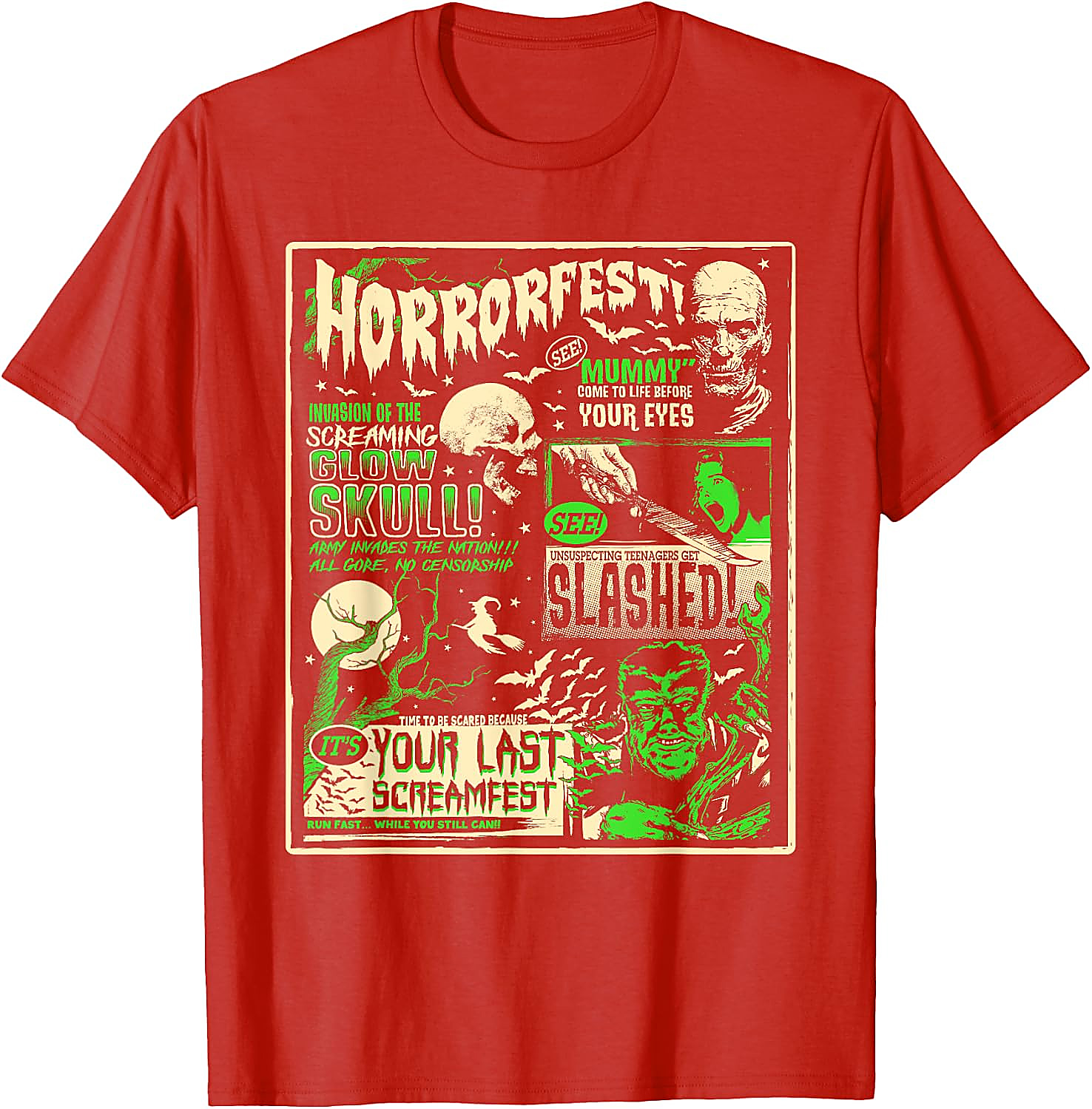 Vintage Horrorfest Halloween T-Shirt | Retro Movie Poster Tee