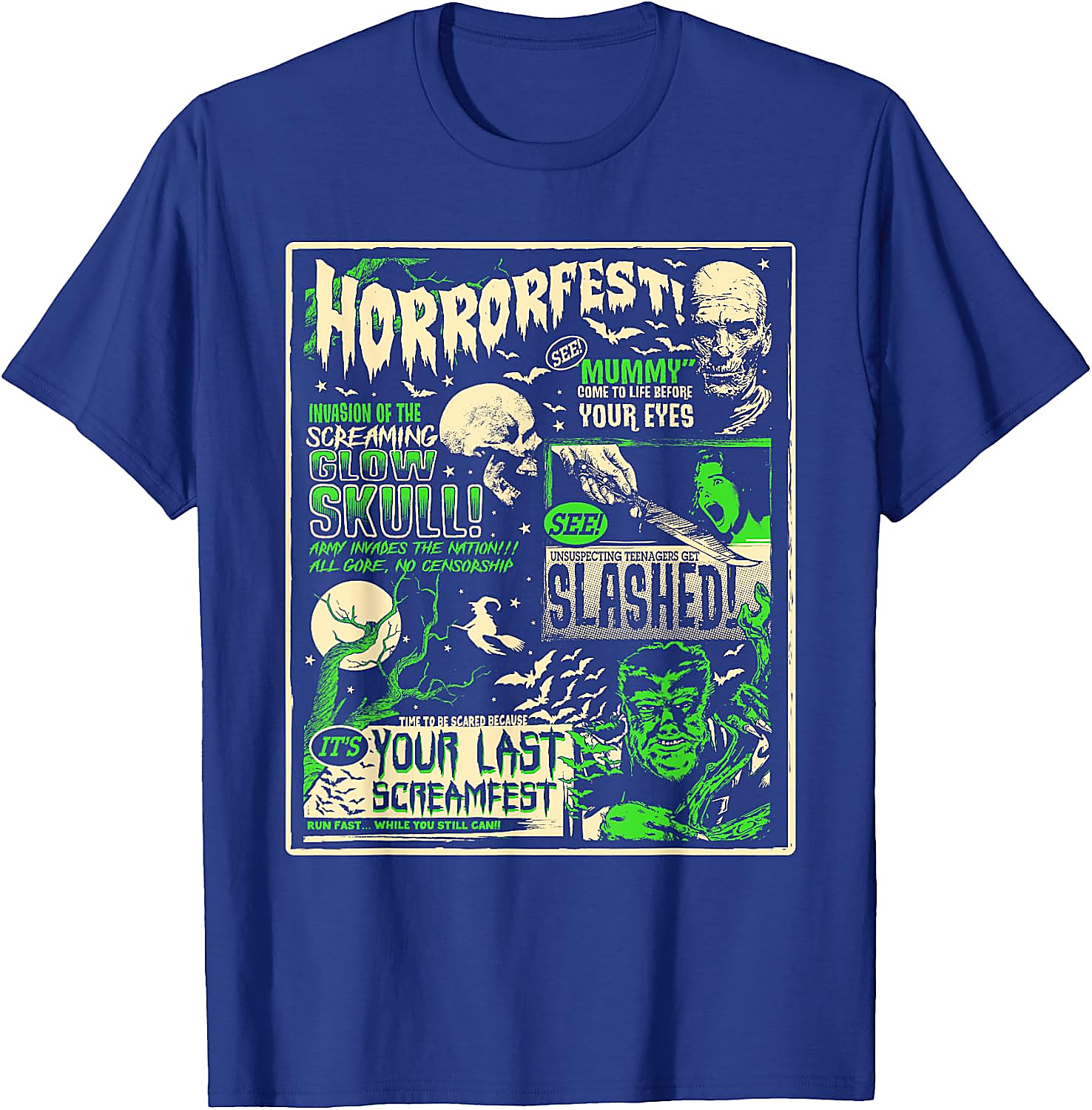 Vintage Horrorfest Halloween T-Shirt | Retro Movie Poster Tee