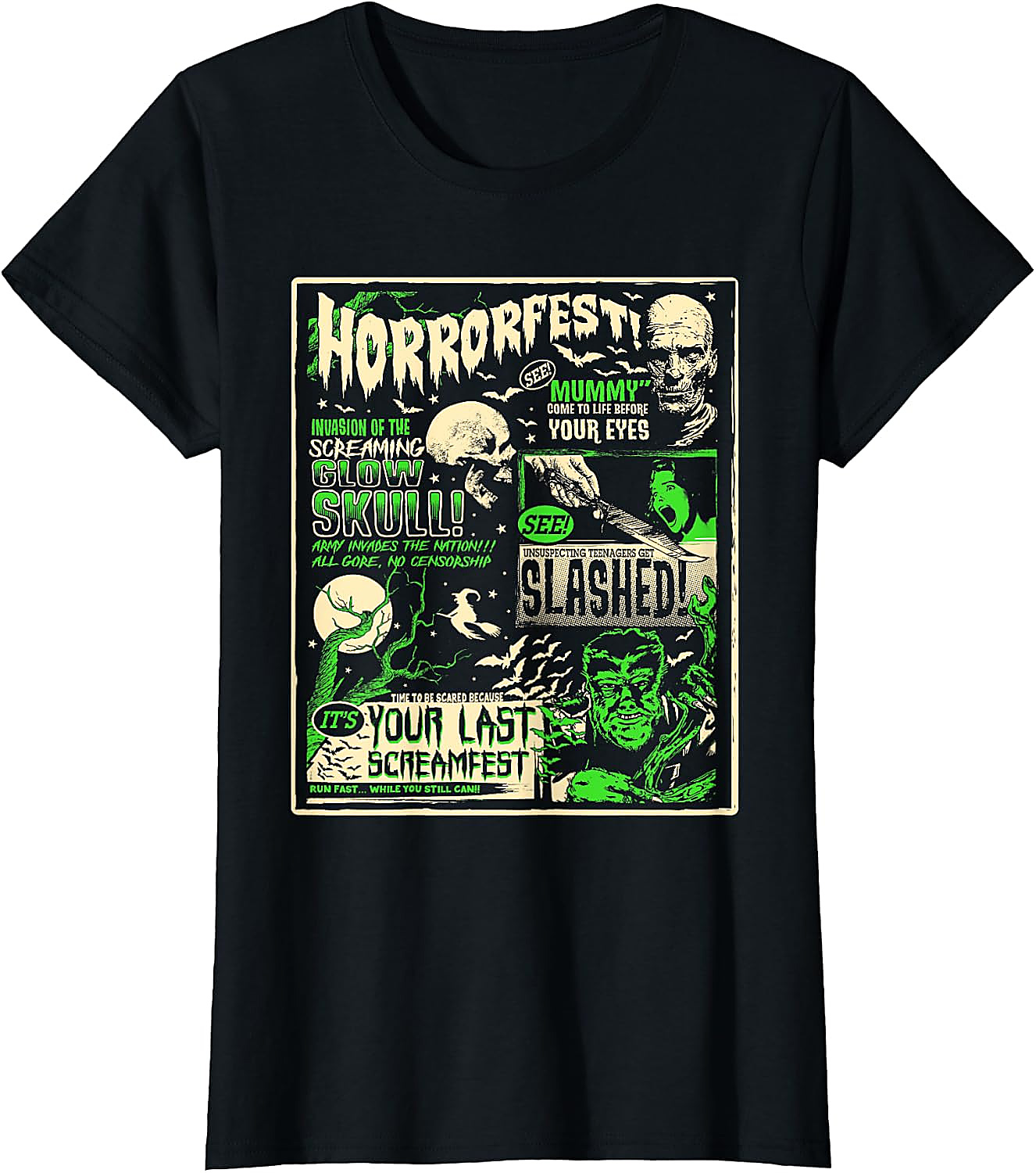 Vintage Horrorfest Halloween T-Shirt | Retro Movie Poster Tee