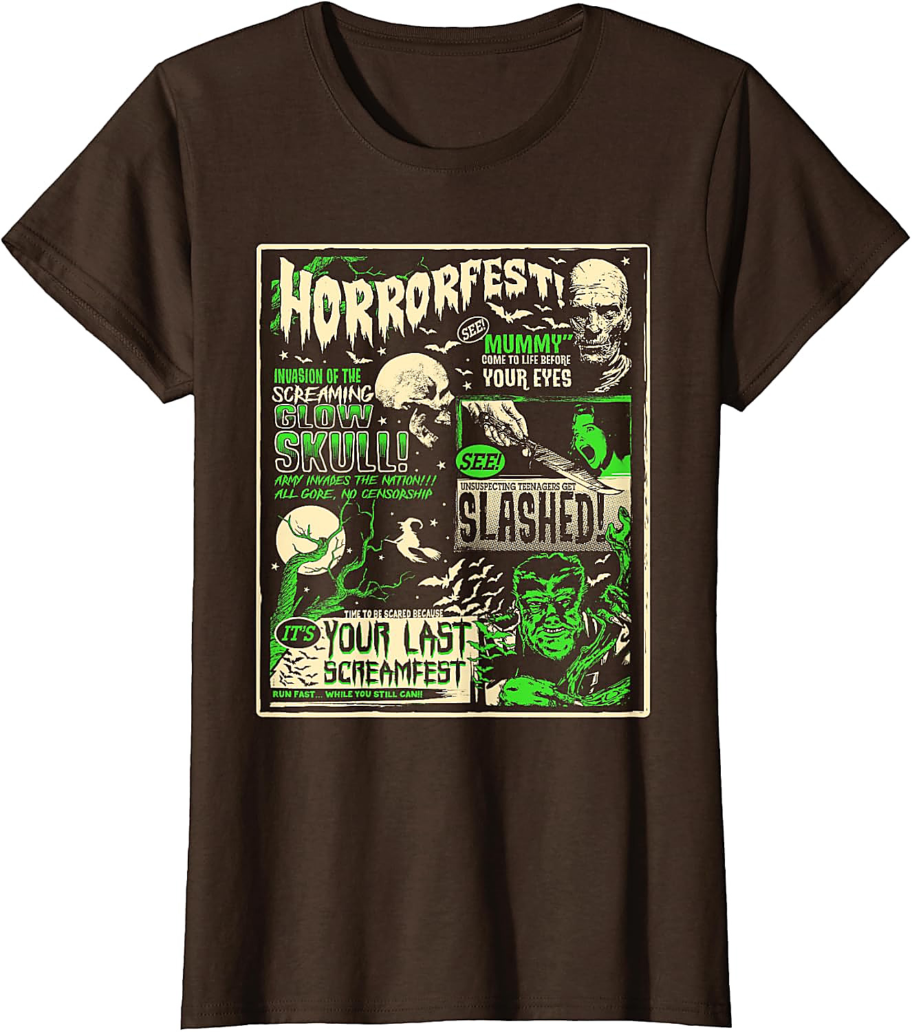 Vintage Horrorfest Halloween T-Shirt | Retro Movie Poster Tee