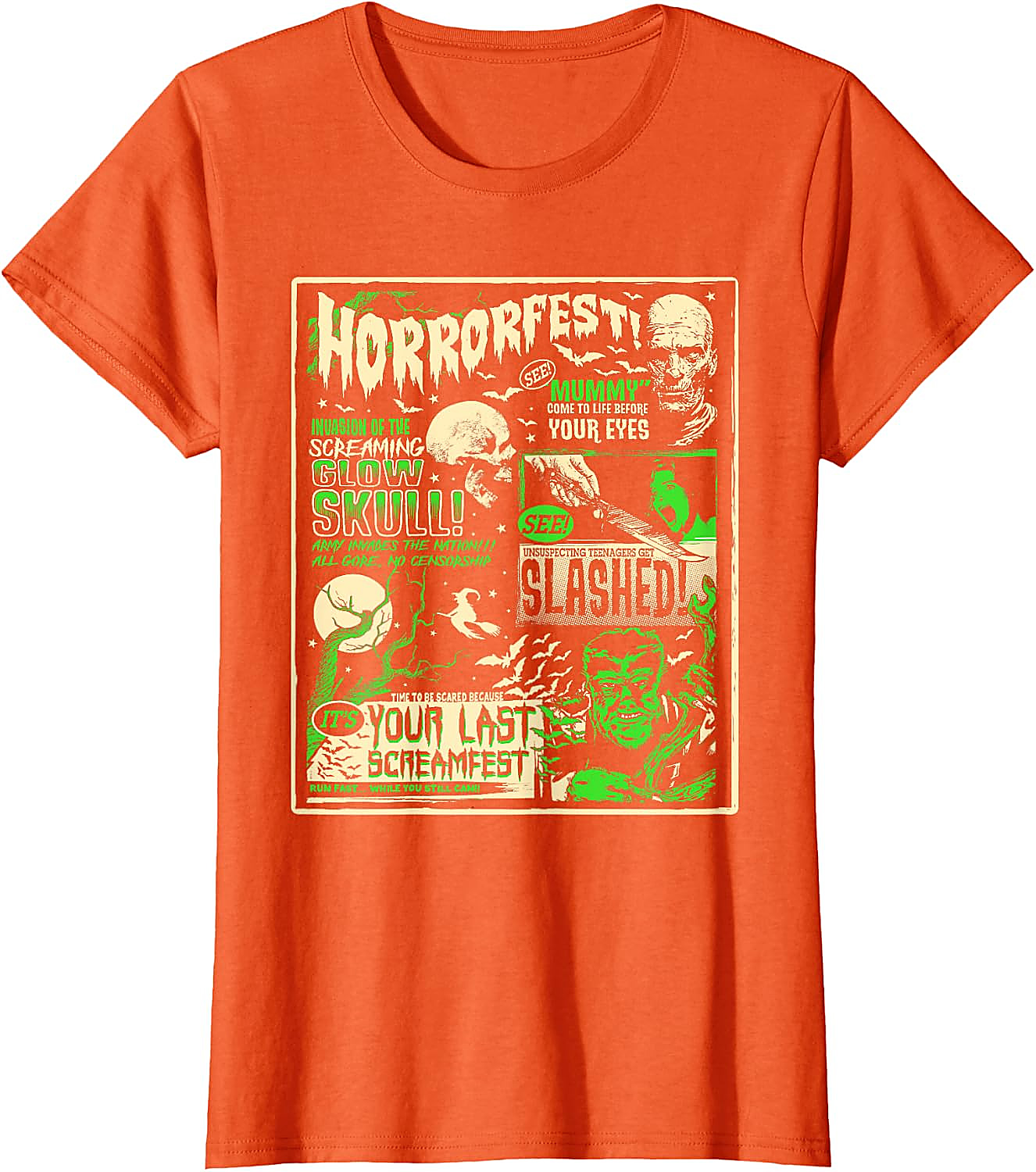 Vintage Horrorfest Halloween T-Shirt | Retro Movie Poster Tee