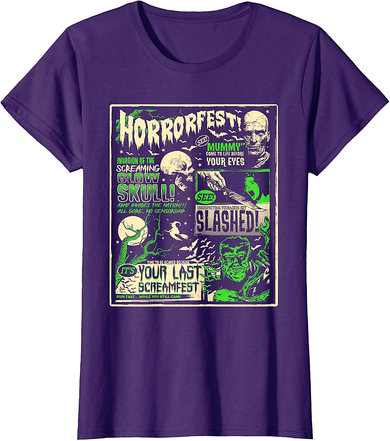 Vintage Horrorfest Halloween T-Shirt | Retro Movie Poster Tee