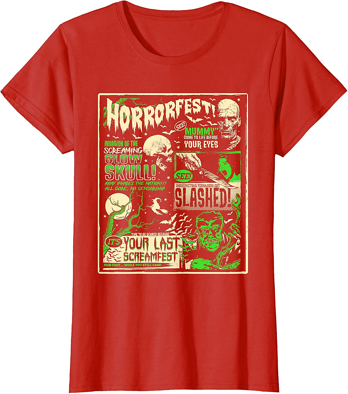 Vintage Horrorfest Halloween T-Shirt | Retro Movie Poster Tee