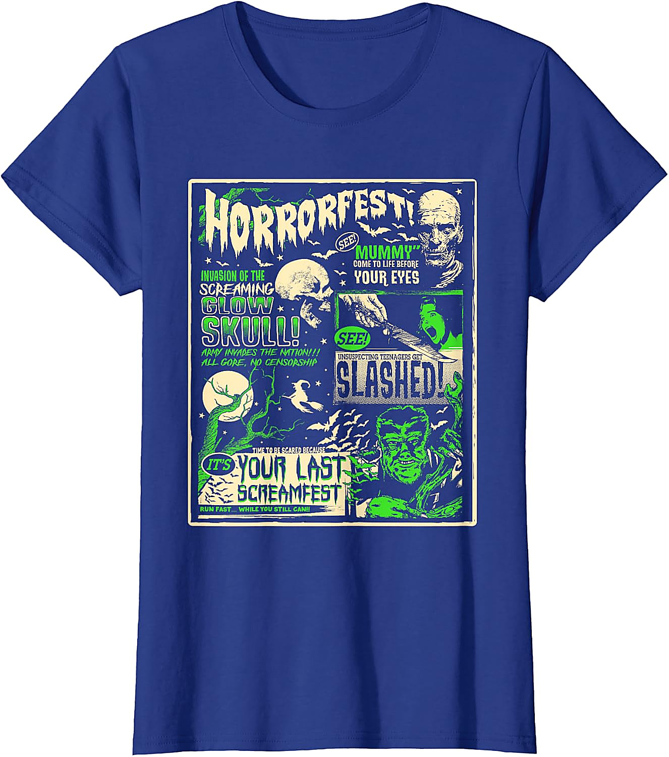 Vintage Horrorfest Halloween T-Shirt | Retro Movie Poster Tee