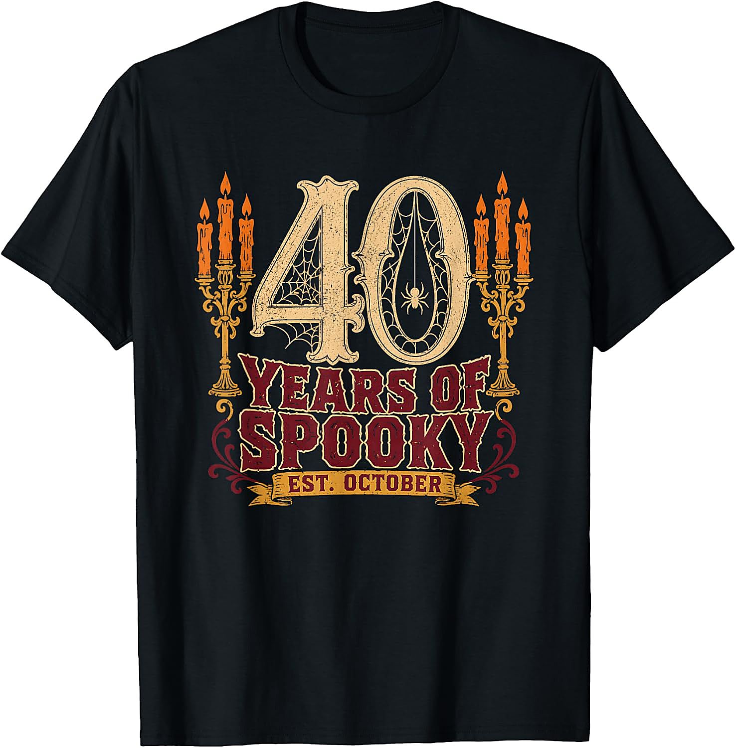 40 Years of Spooky Halloween 40th Birthday T-Shirt