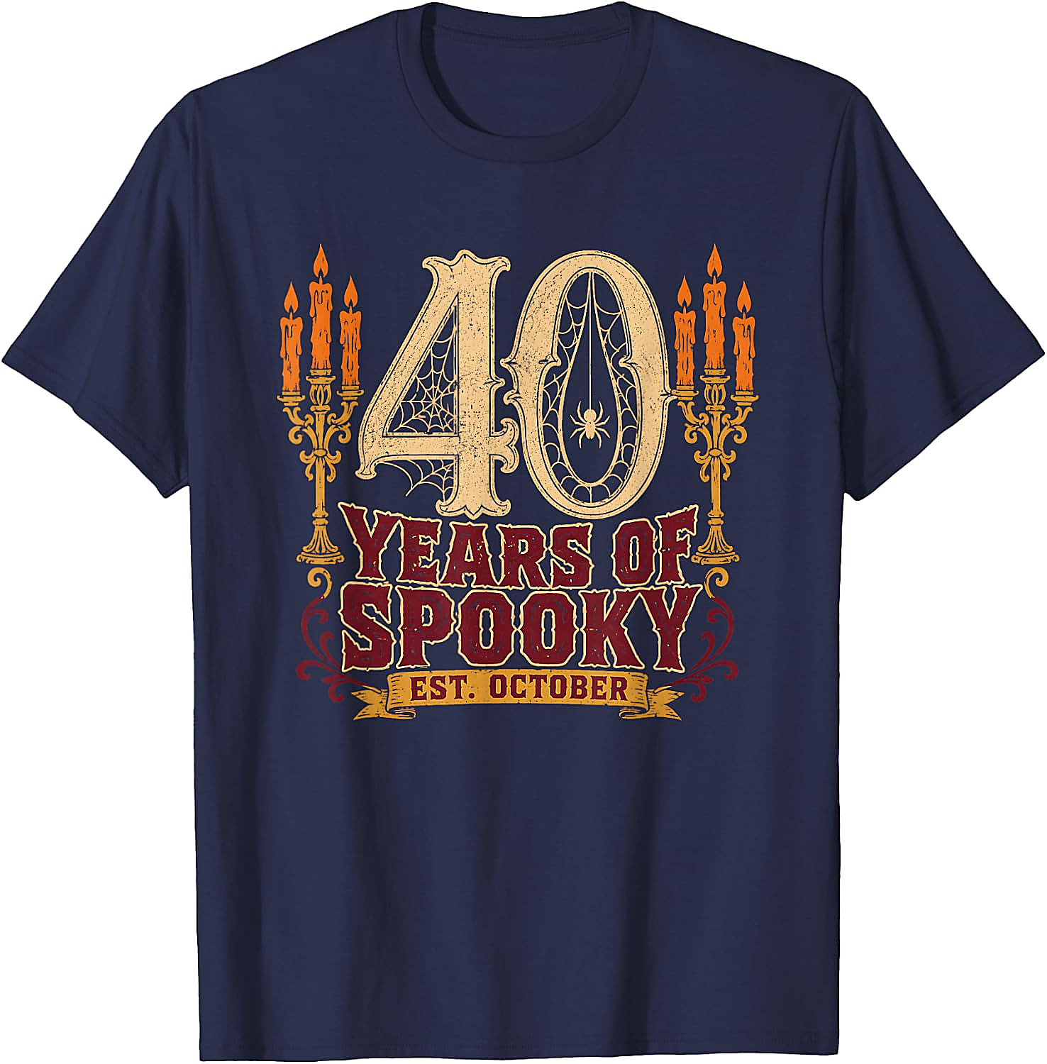 40 Years of Spooky Halloween 40th Birthday T-Shirt