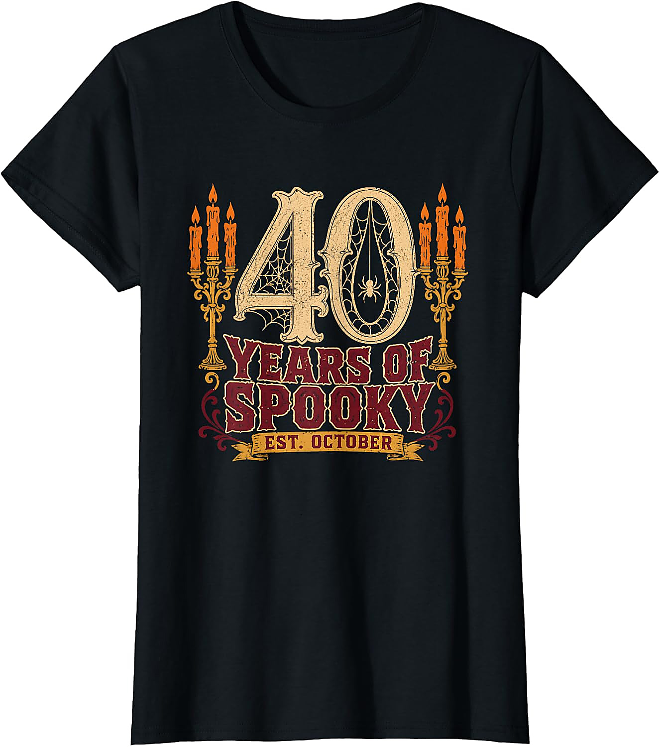 40 Years of Spooky Halloween 40th Birthday T-Shirt