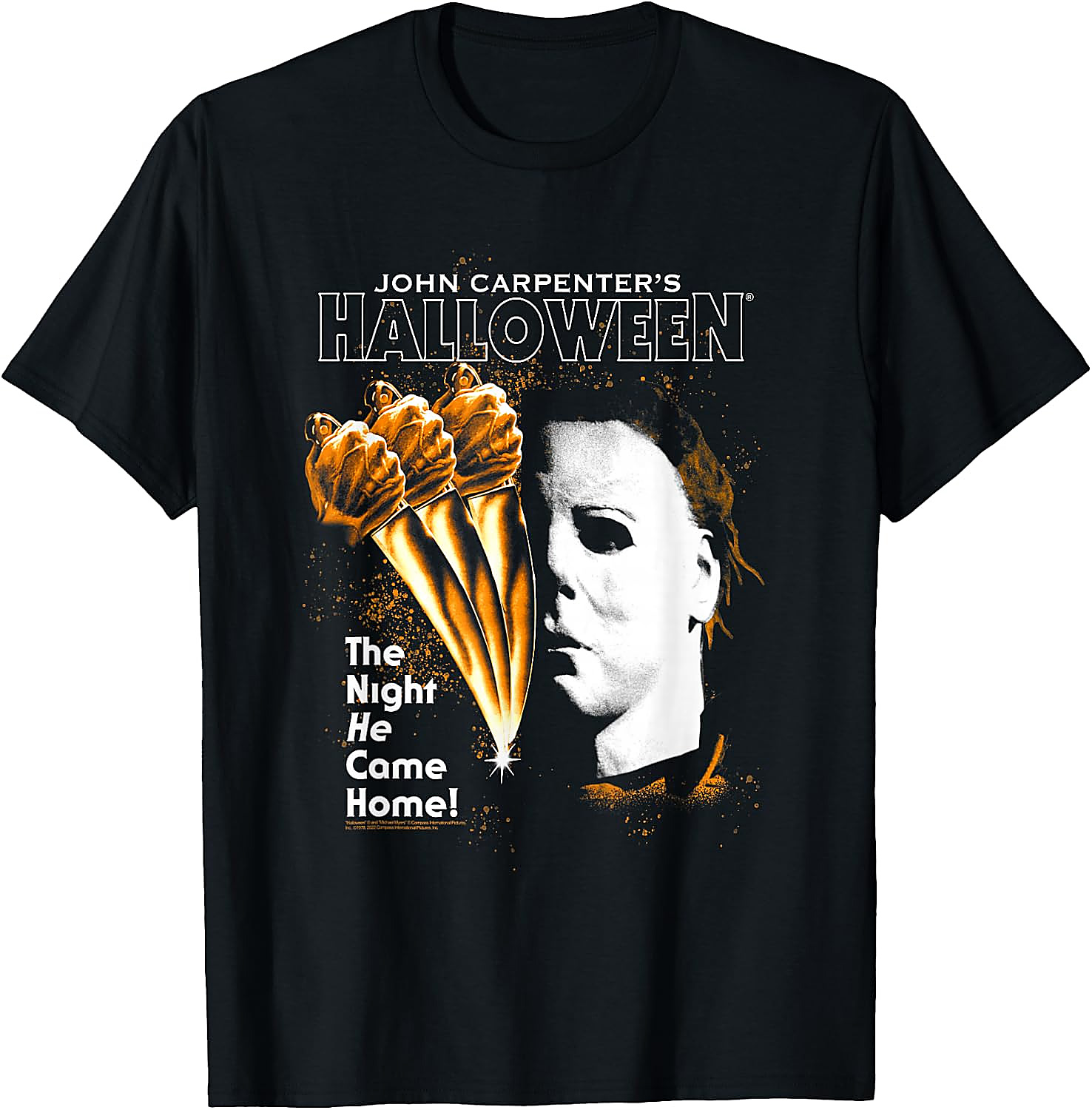 Halloween Moving Knife Poster T-Shirt | Michael Myers Tee