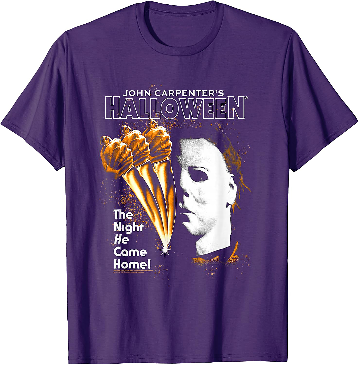 Halloween Moving Knife Poster T-Shirt | Michael Myers Tee