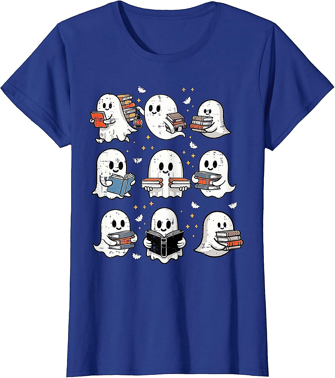 Ghost Reading Books T-Shirt | Halloween Librarian Tee