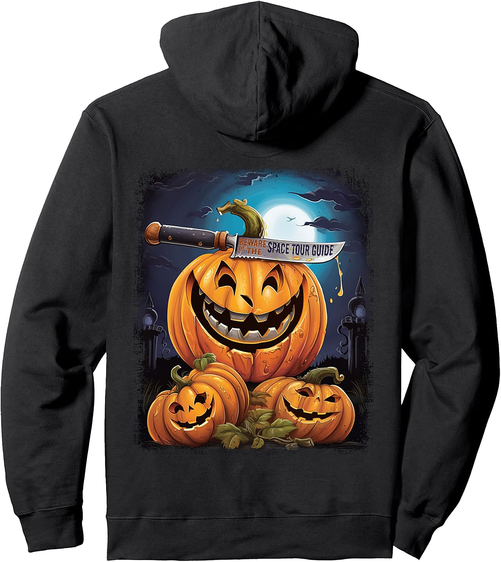 Space Tour Guide Funny Halloween Spooky Pullover Hoodie