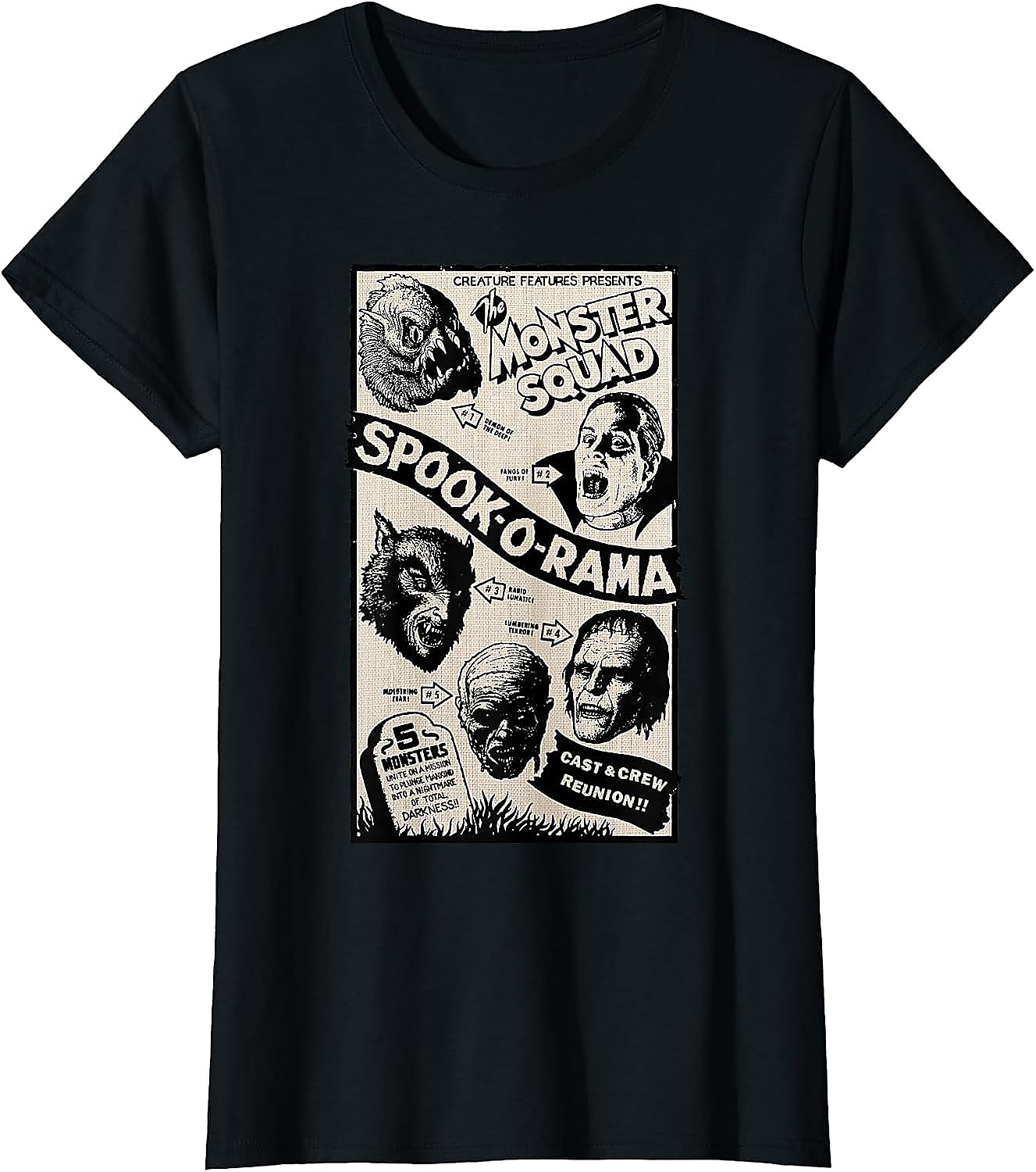 Vintage Monster Squad Horror T-Shirt | Spook-O-Rama Tee