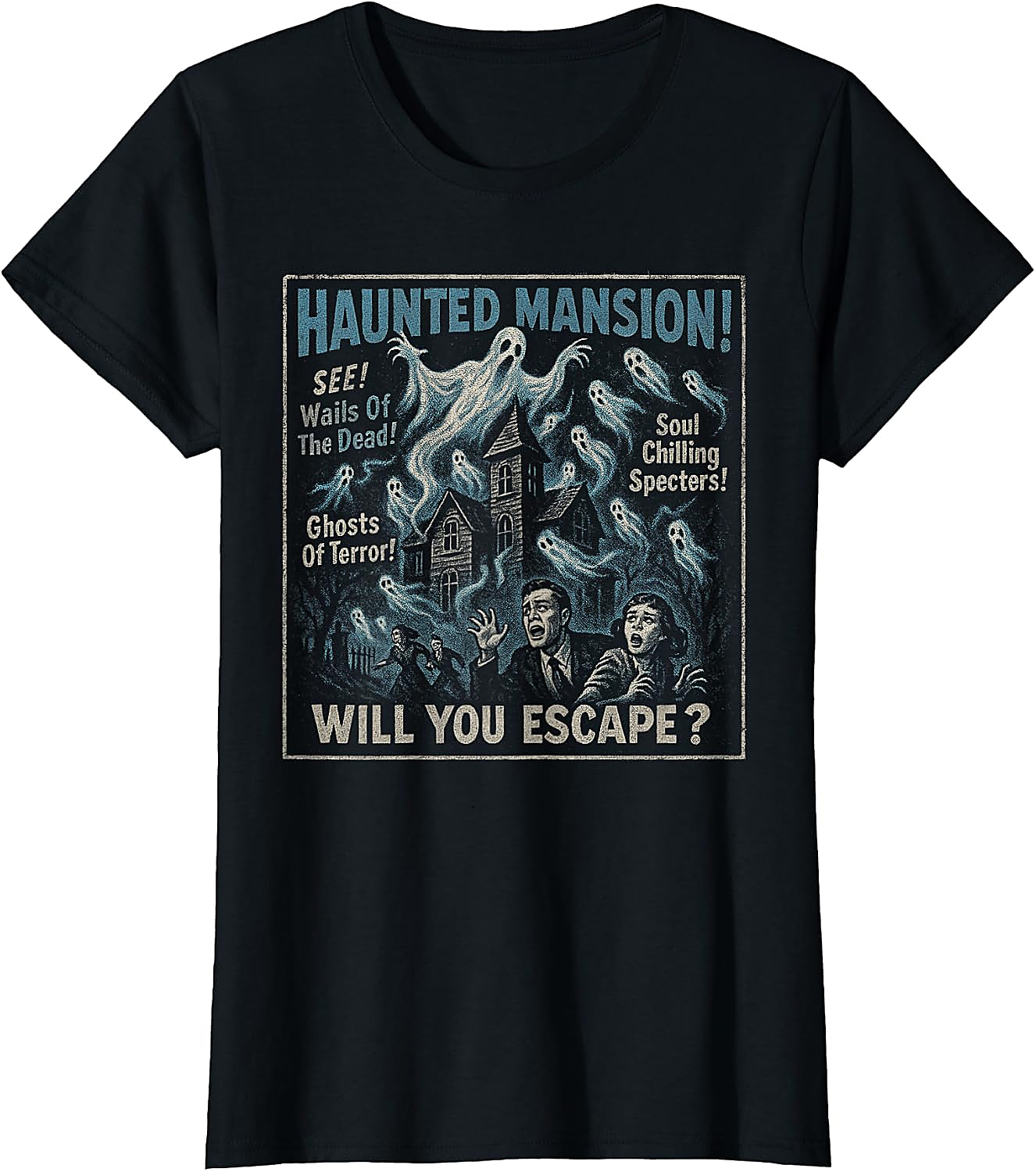 Haunted Mansion Vintage Halloween T-Shirt | Retro Horror Tee