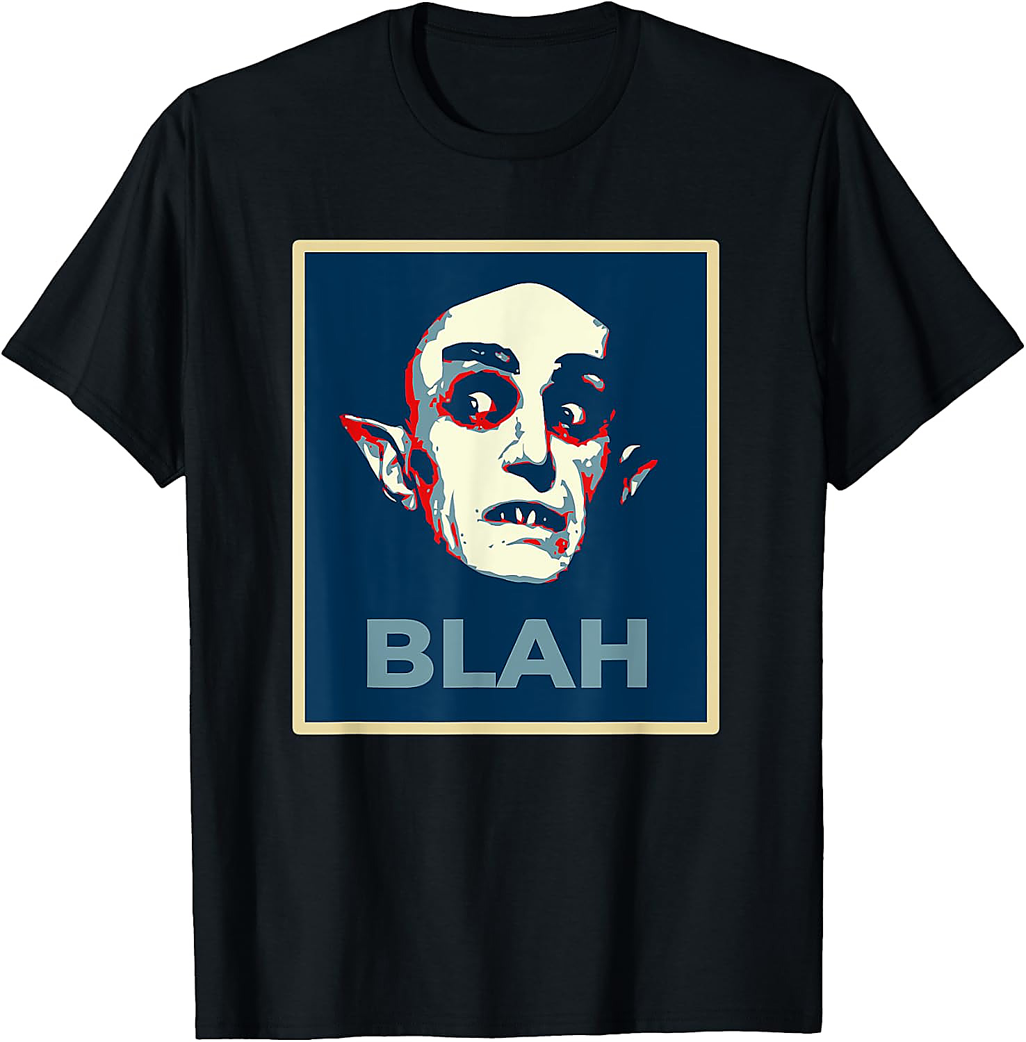 Funny Vampire BLAH Campaign Poster T-Shirt | Horror Tee