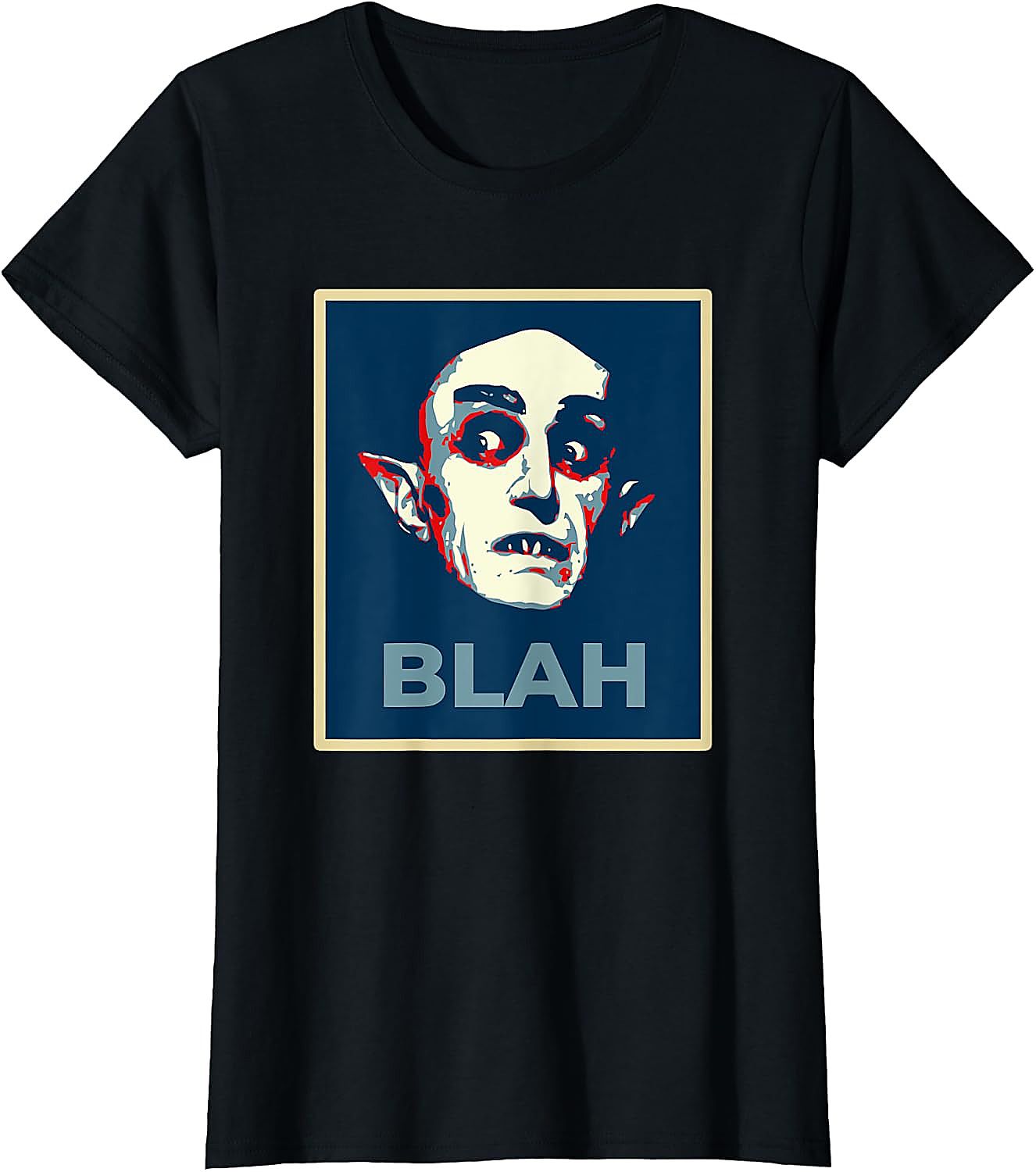 Funny Vampire BLAH Campaign Poster T-Shirt | Horror Tee