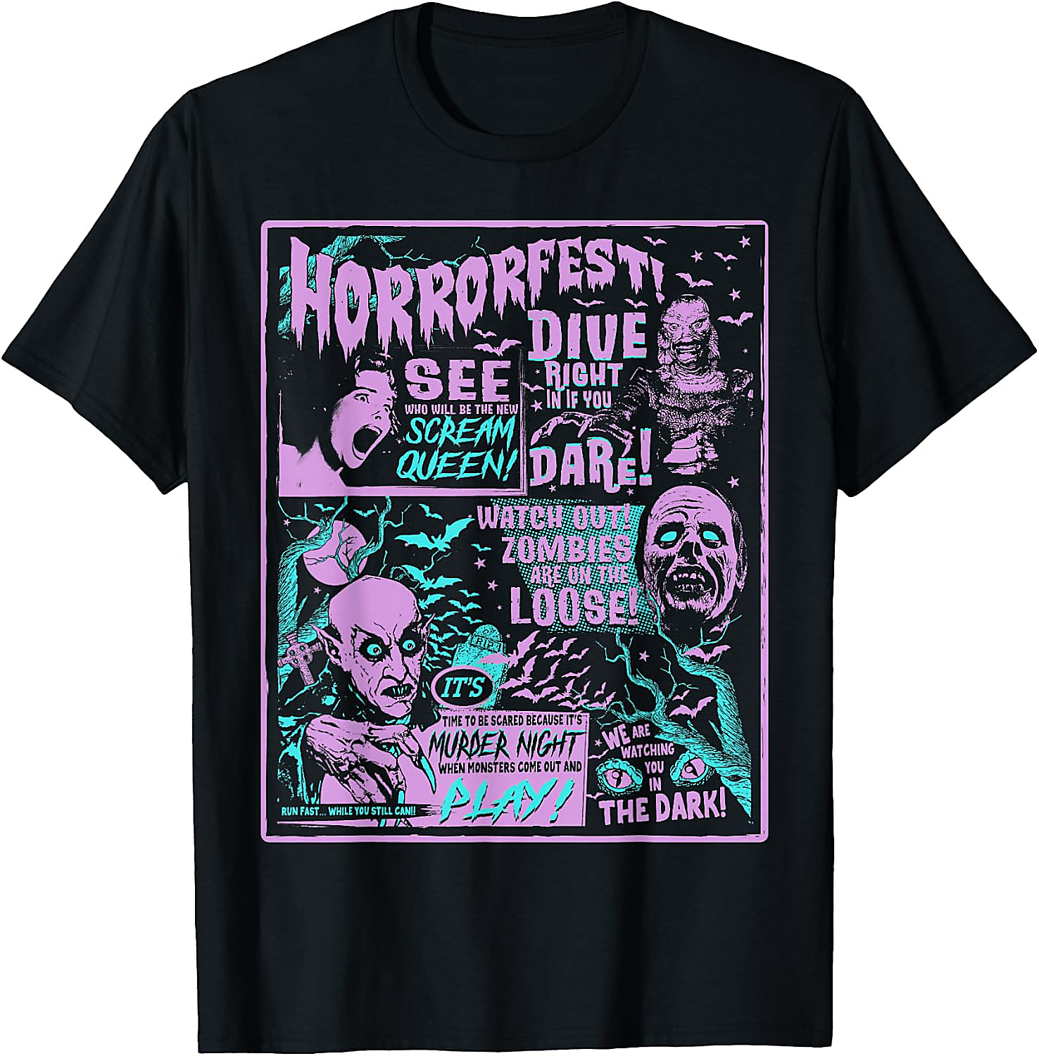 Vintage Horror Movie Poster T-Shirt | Horrorfest Tee