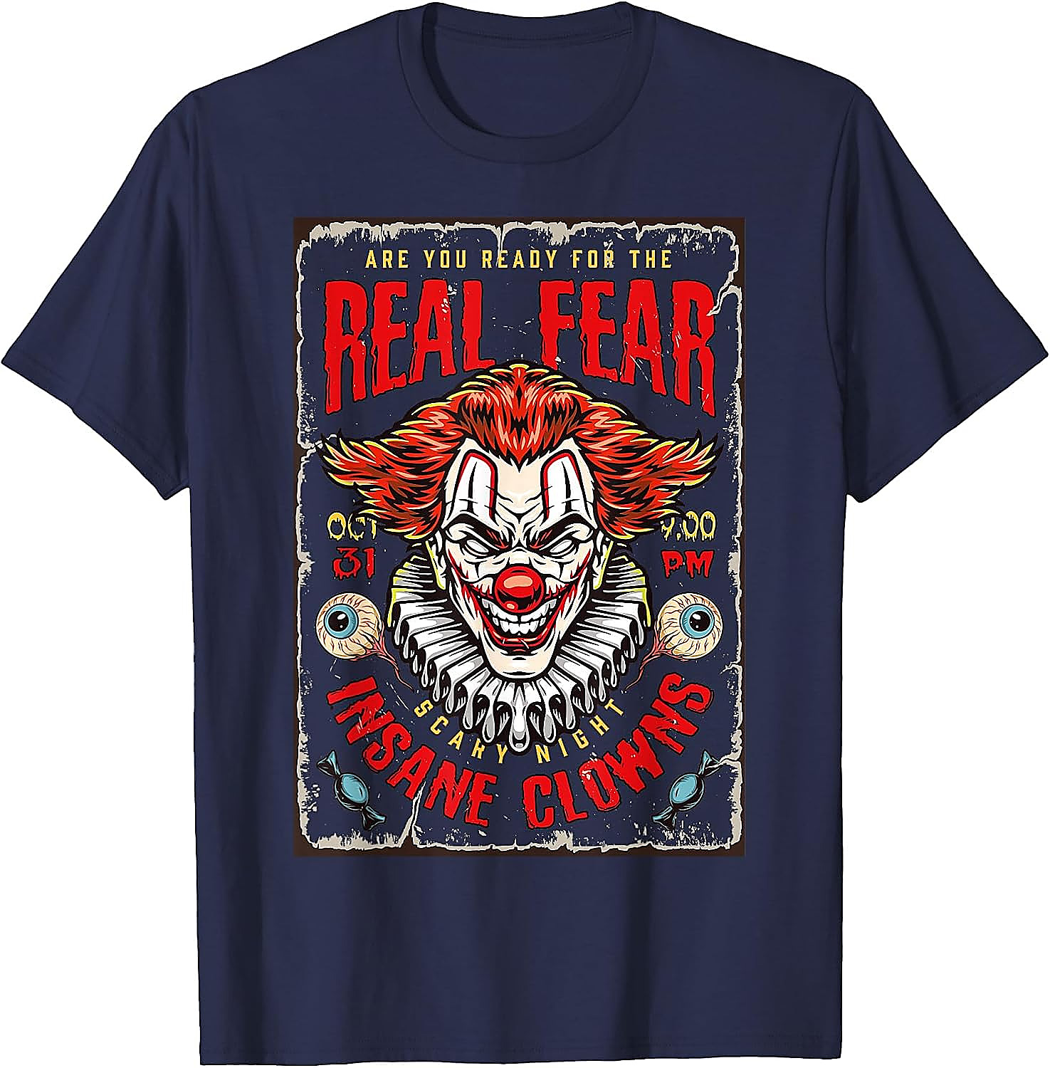 Scary Clown Halloween T-Shirt | Vintage Horror Poster Tee