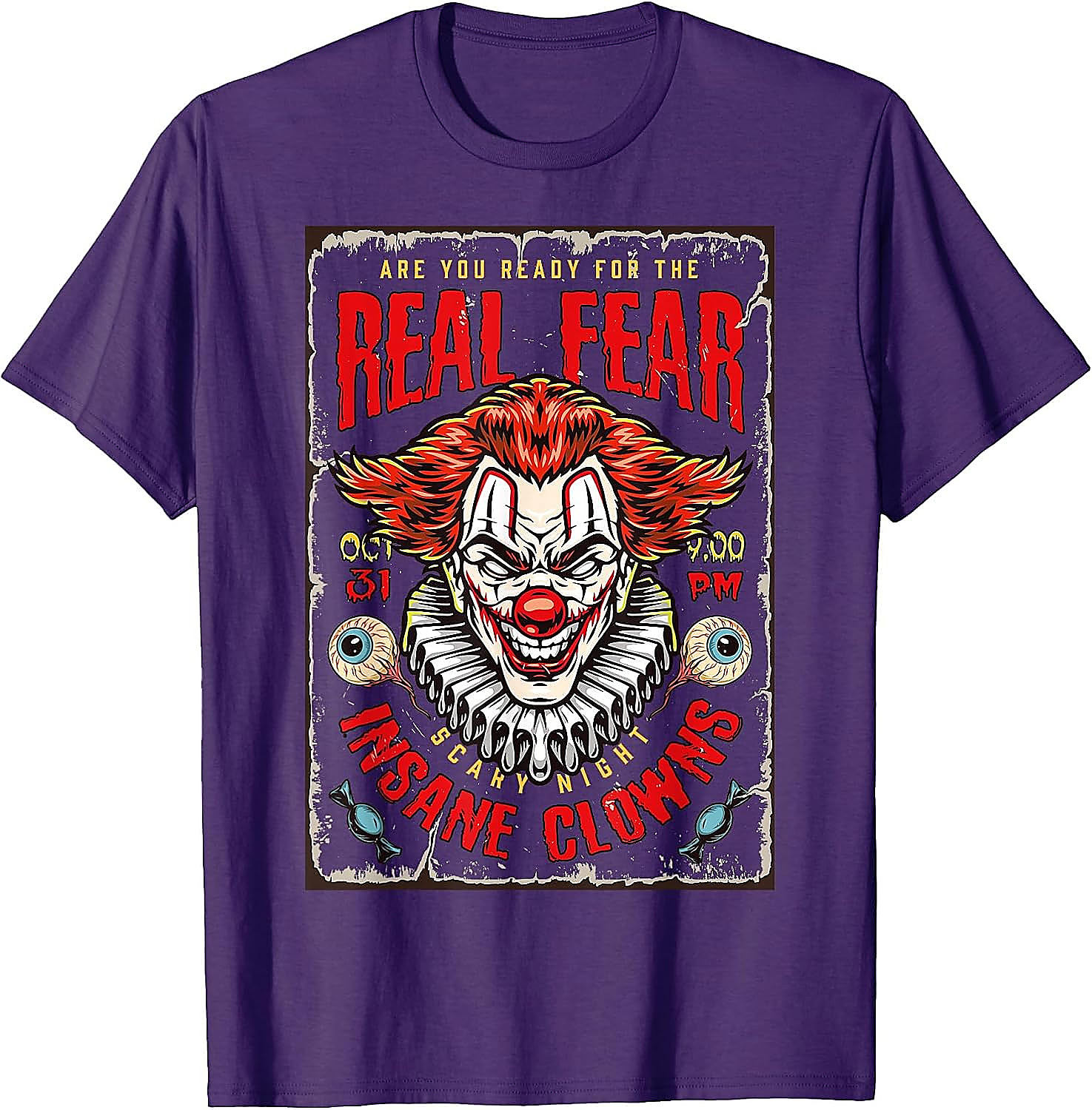 Scary Clown Halloween T-Shirt | Vintage Horror Poster Tee